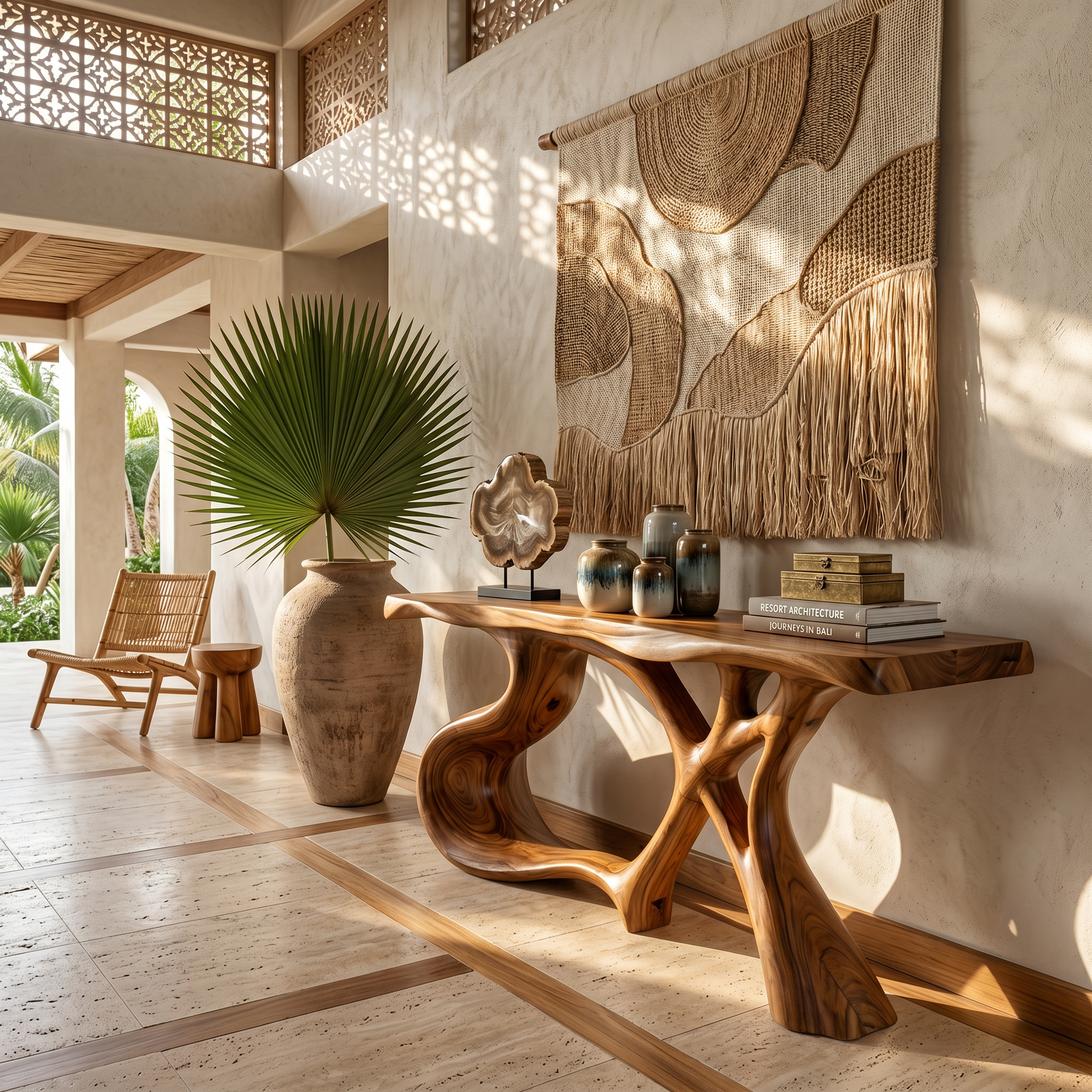 Organic Root Base Console Table Luxury Living Room SILDTTRCS104