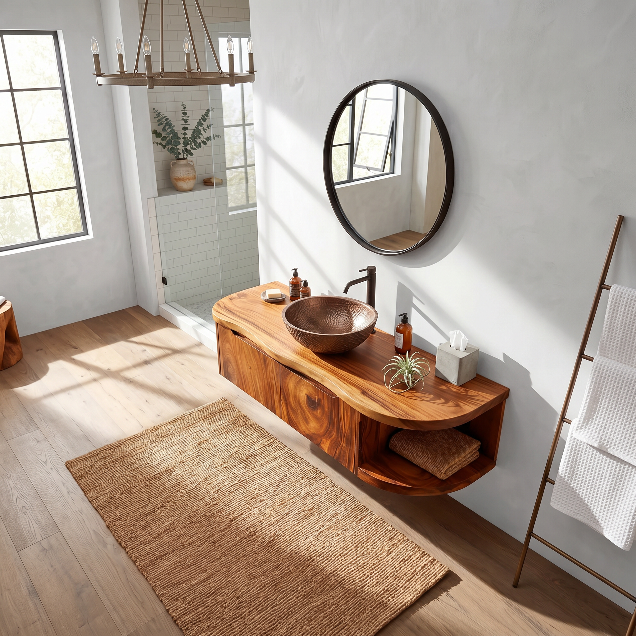 Mediterranean Contemporary Vanity Cabinet Coastal Villa SILDTTRBRV189