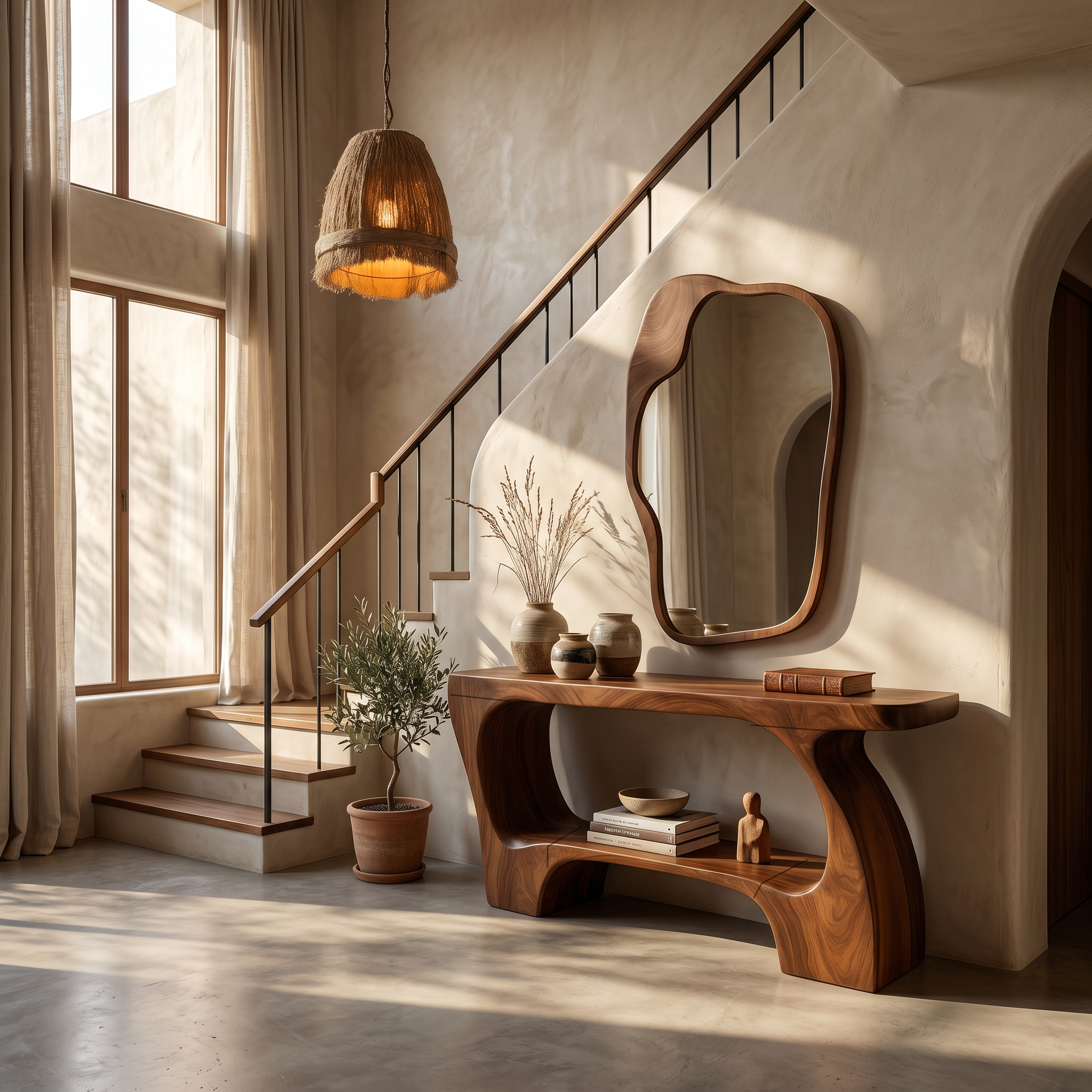 Contemporary Console Table With Artistic Open Structure For Living Room SINLSACS643