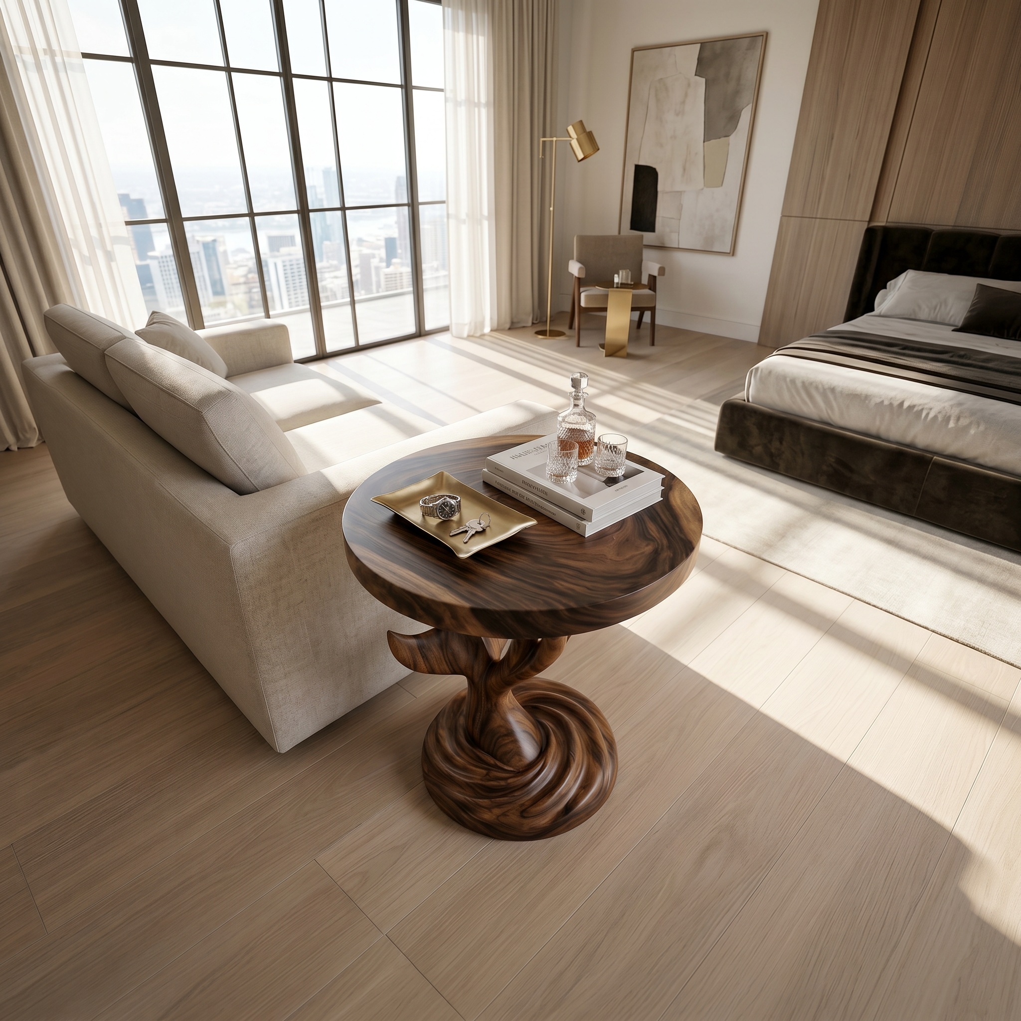 Architectural Sculptural Side Table Media Lounge SILDTTRSTA044