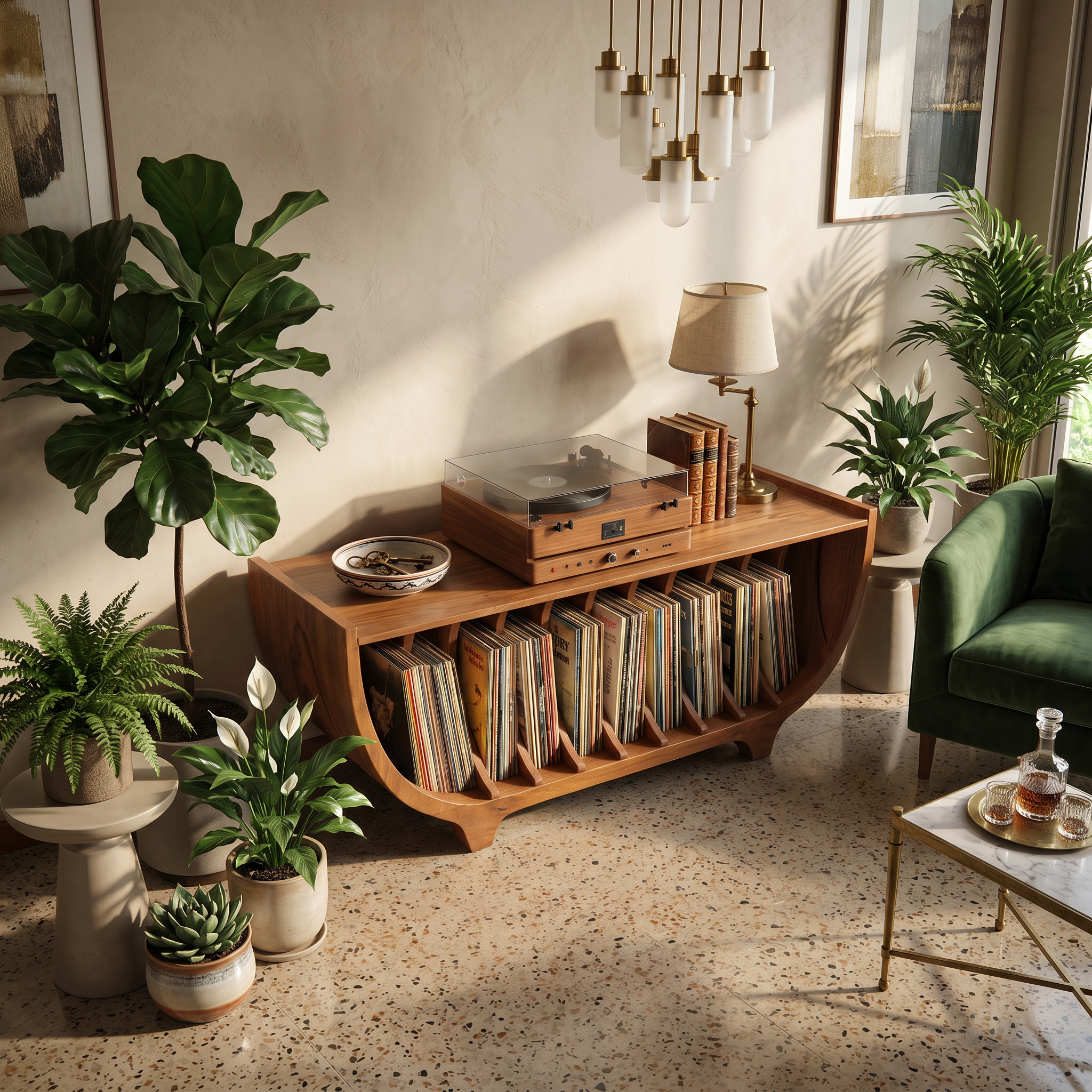 Contemporary Vinyl Storage Stand For Apartment Interior Space SILDTTNRPT021