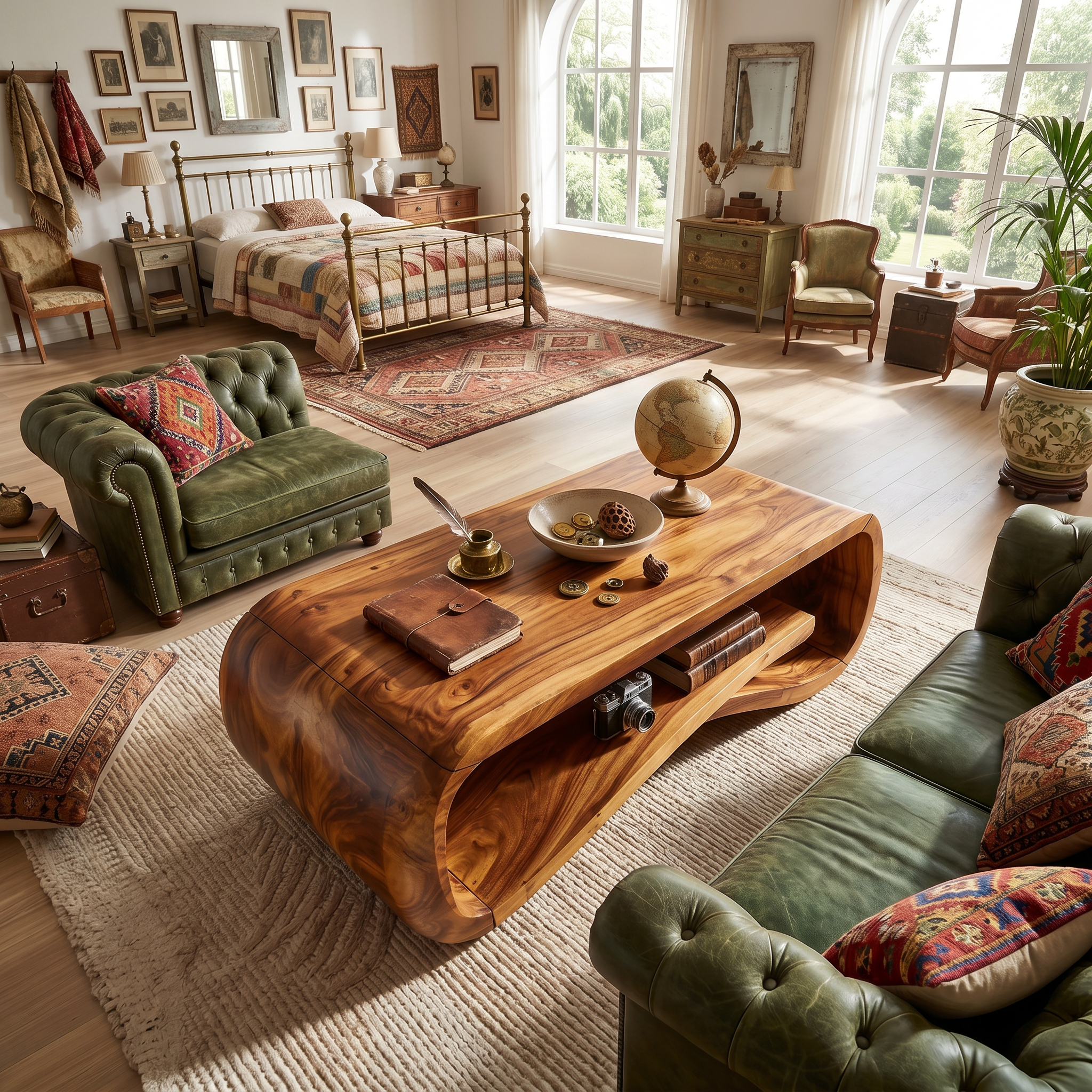 Contemporary Wave Coffee Table For Living Room SILDTTRCF106