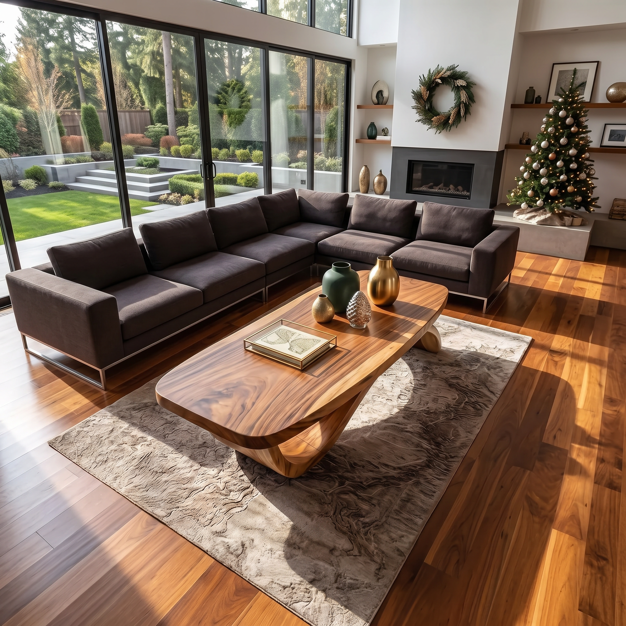 Farmhouse Live Edge Coffee Table Rustic For Holiday Furniture Use SILDTTRCCF019