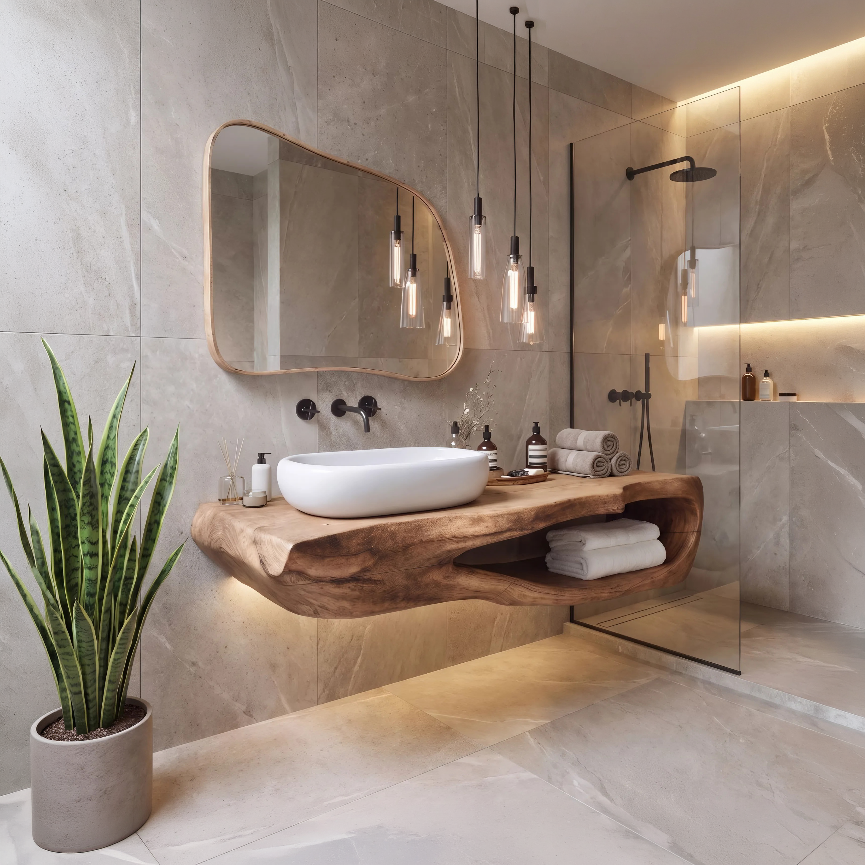 Rustic Bathroom Shelf For Industrial Bathroom Style SILDTTNBAS007