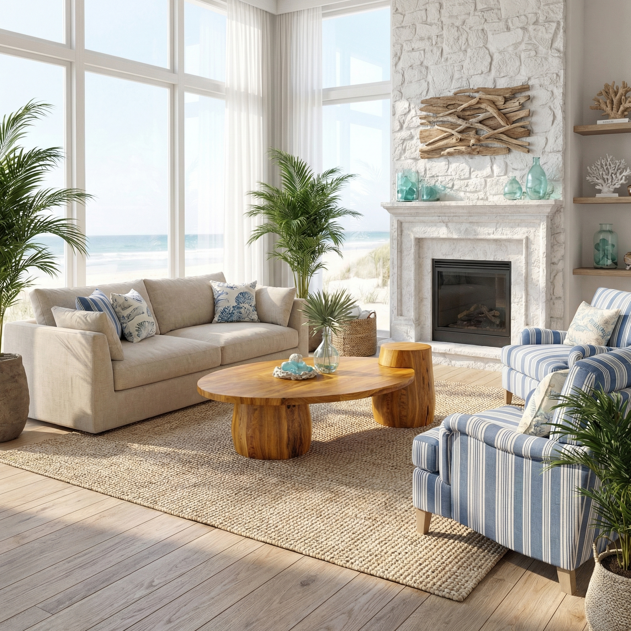 Rustic Coffee Table Sculptural Base Living Room SINLSACF328