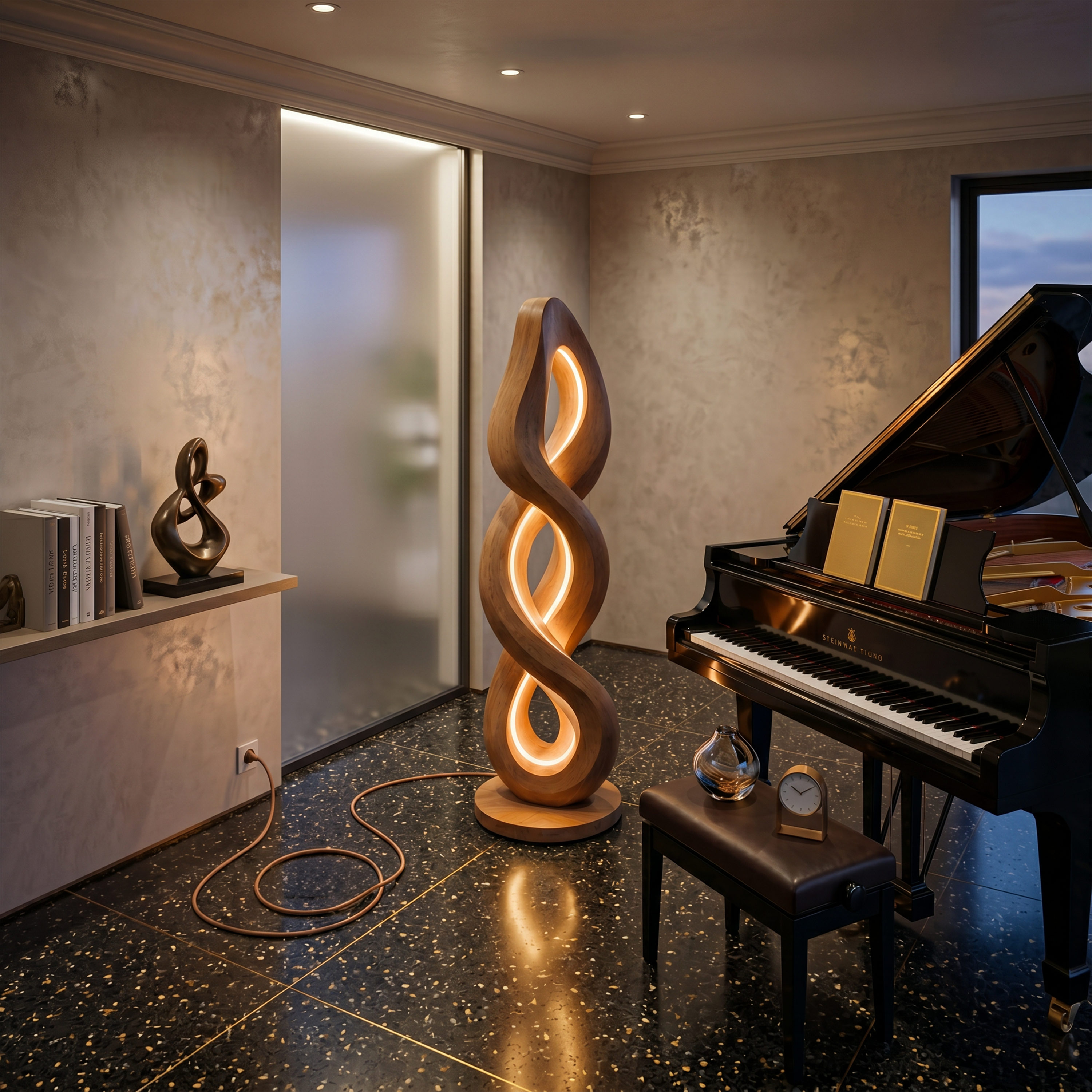 Organic Helix Lamp With Shelf For Interior SILDTTNLAM025