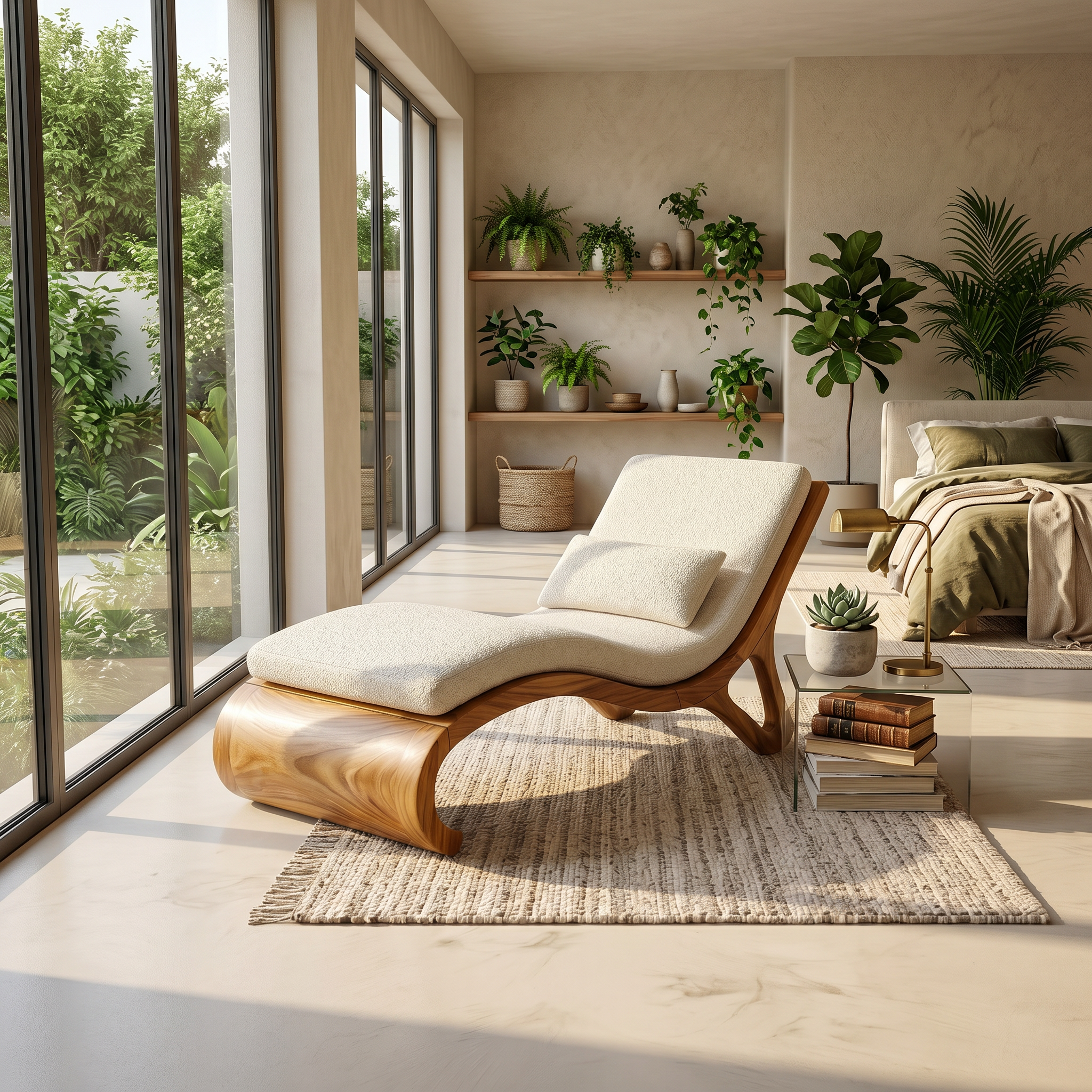 Tropical Luxury Daybed Organic Modern Villa Interior Design SILDTTRDB004