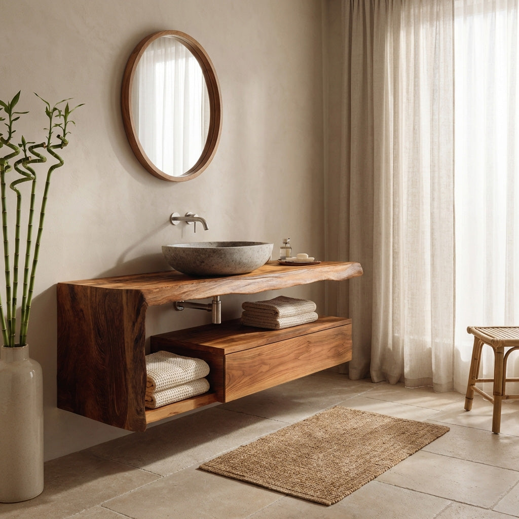Modern Floating Bathroom Vanity For Spa RTTHHNBRV007