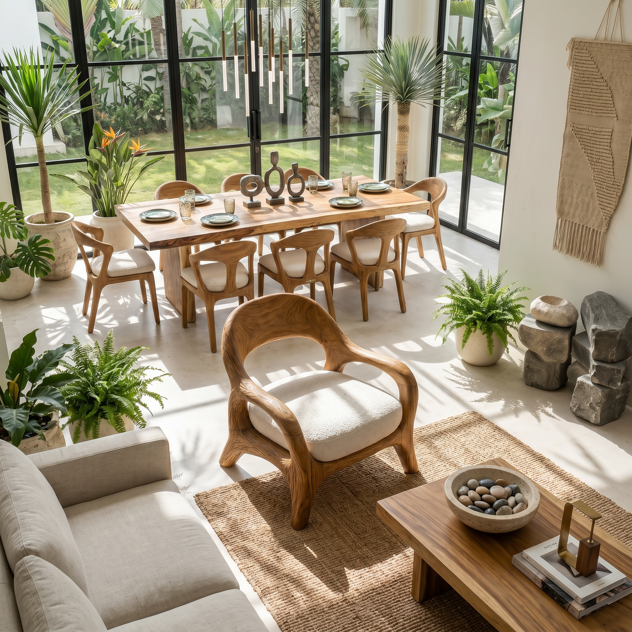 Biophilic Sculptural Accent Chair Conservatory Sunroom SILDTTRCHR009