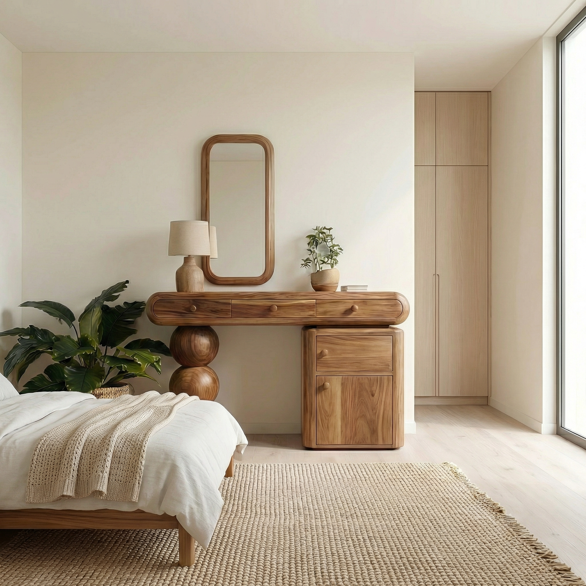 Contemporary Wooden Dressing Table Bedroom Or Vanity Area SINLSABDT048