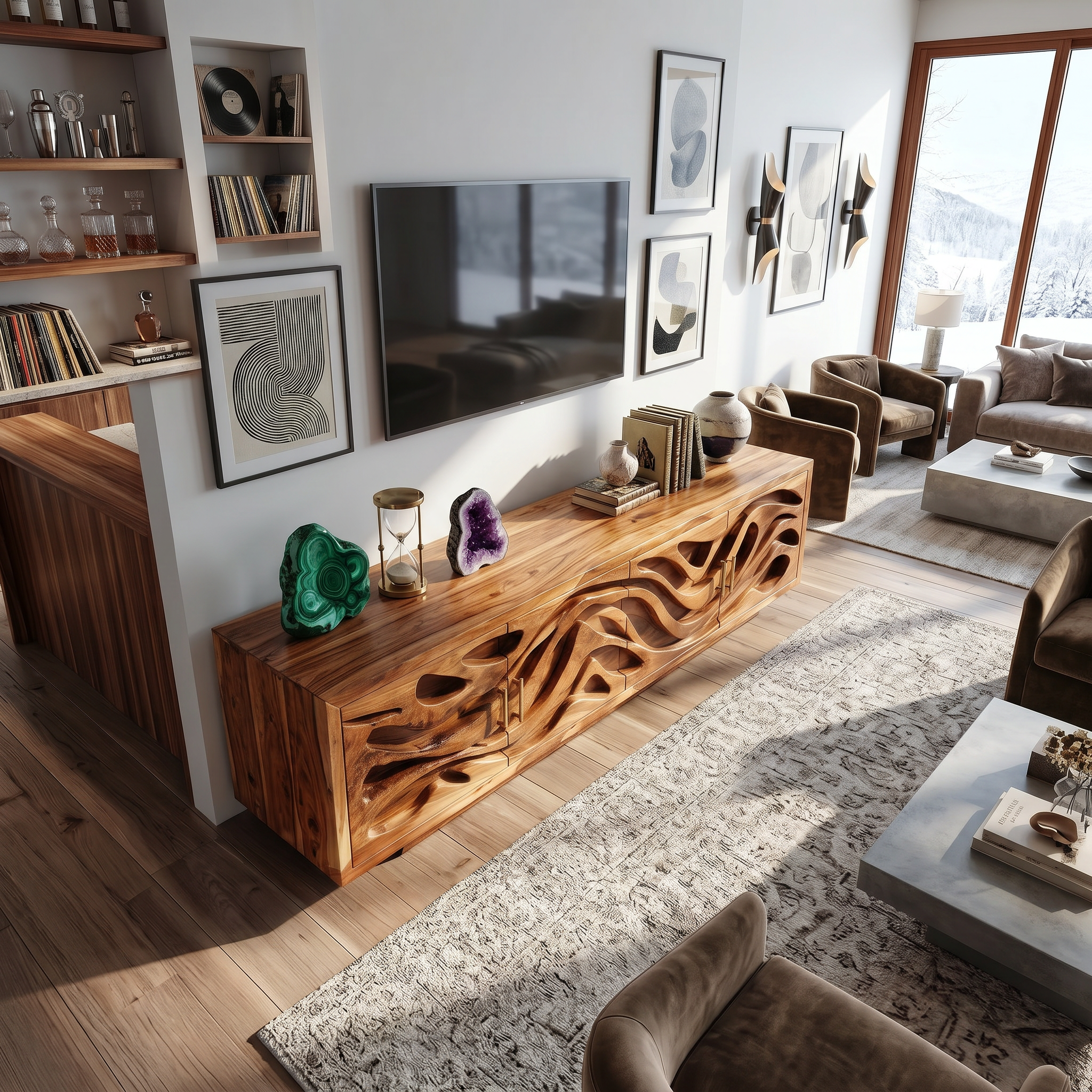 Mediterranean Coastal TV Stand For Santorini Style Bedroom SILDTTRTVC091