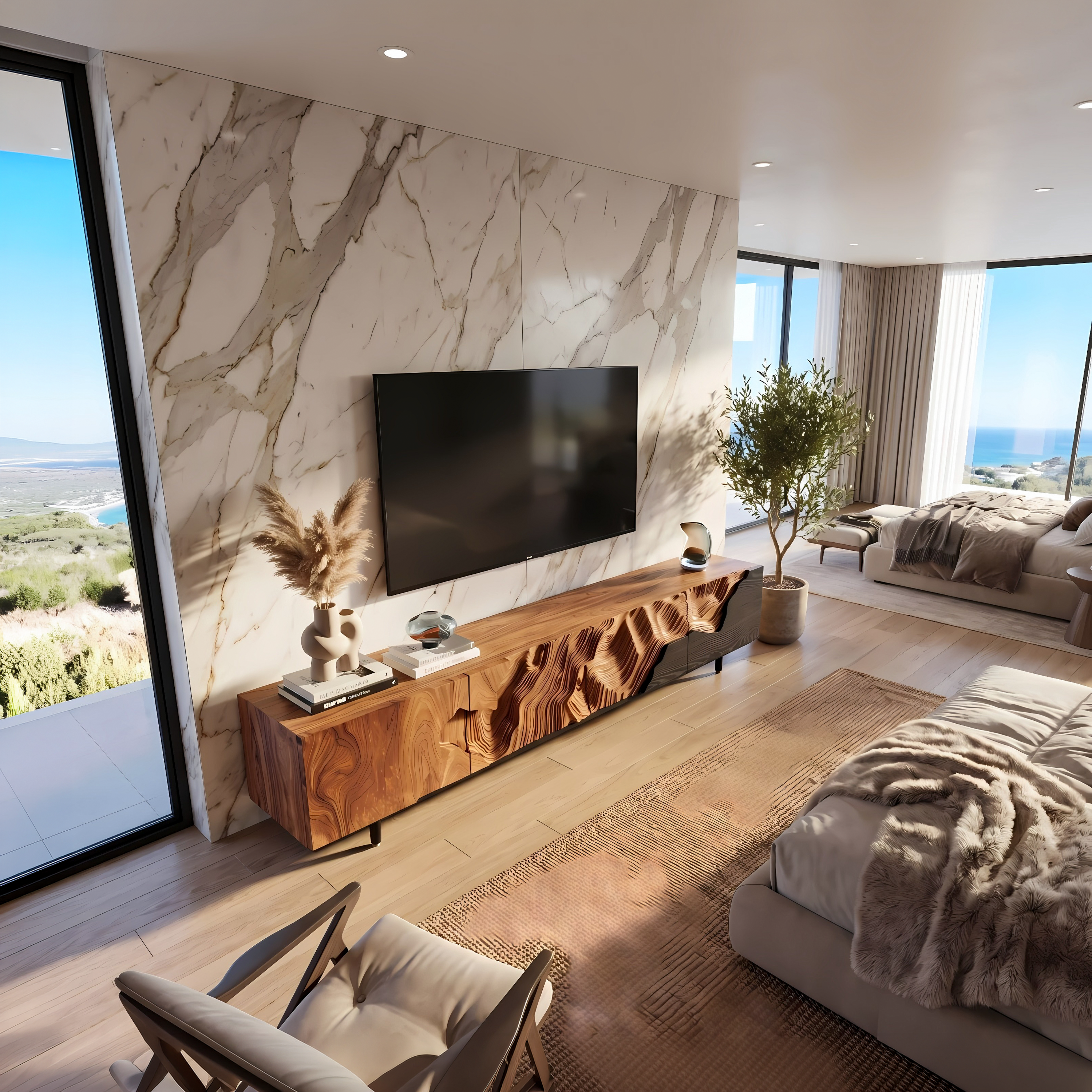 Rustic TV Console Stand For Living Room Design SILDTTNTVC041