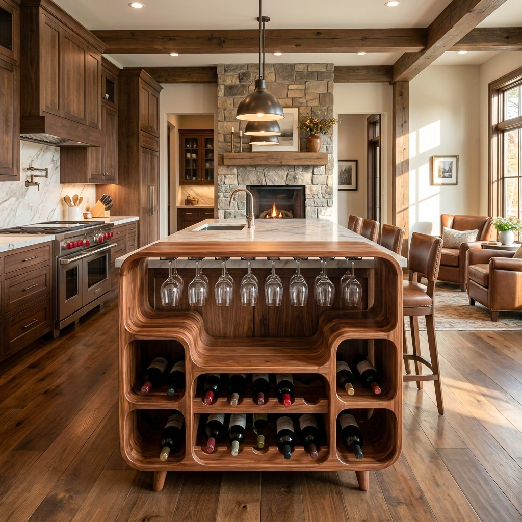 Modern Wine Cabinet With Open Bottle Display For Home Bar RTTHTTBCA041