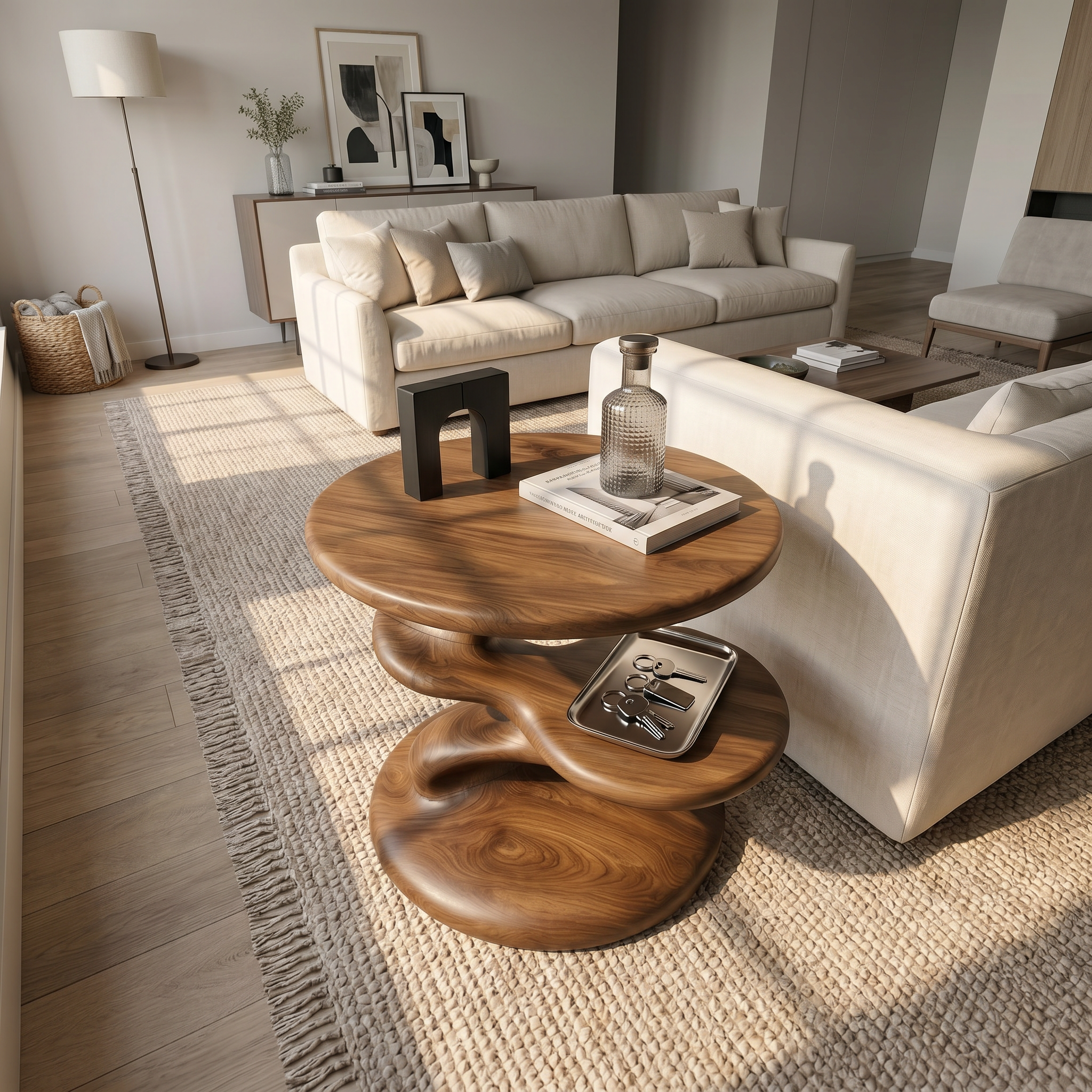Minimalist Open Shelf Side Table Cozy Living Room SILDTTRSTA027