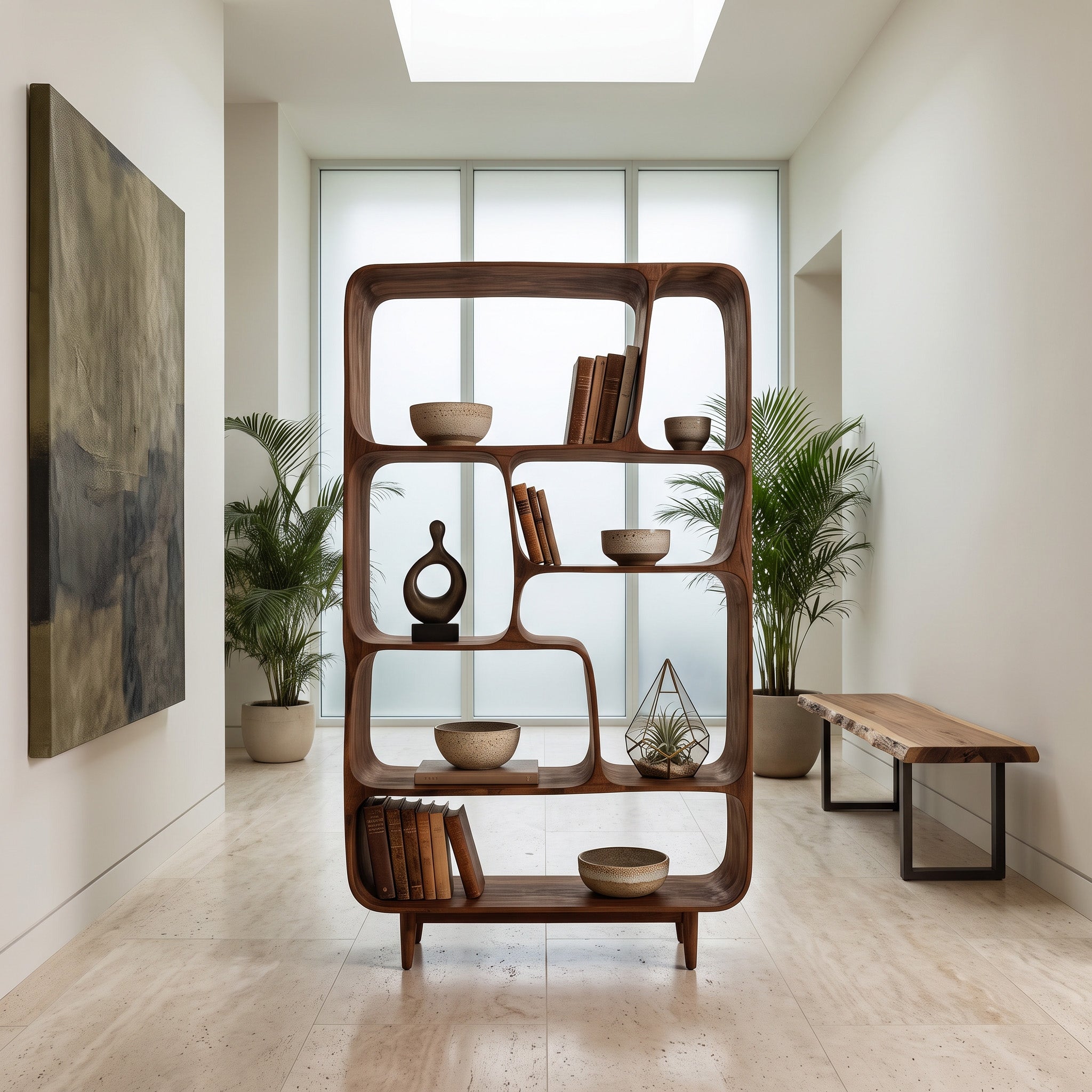 Mid Century Wood Bookshelf For Home Interiors RTTHHNBS135