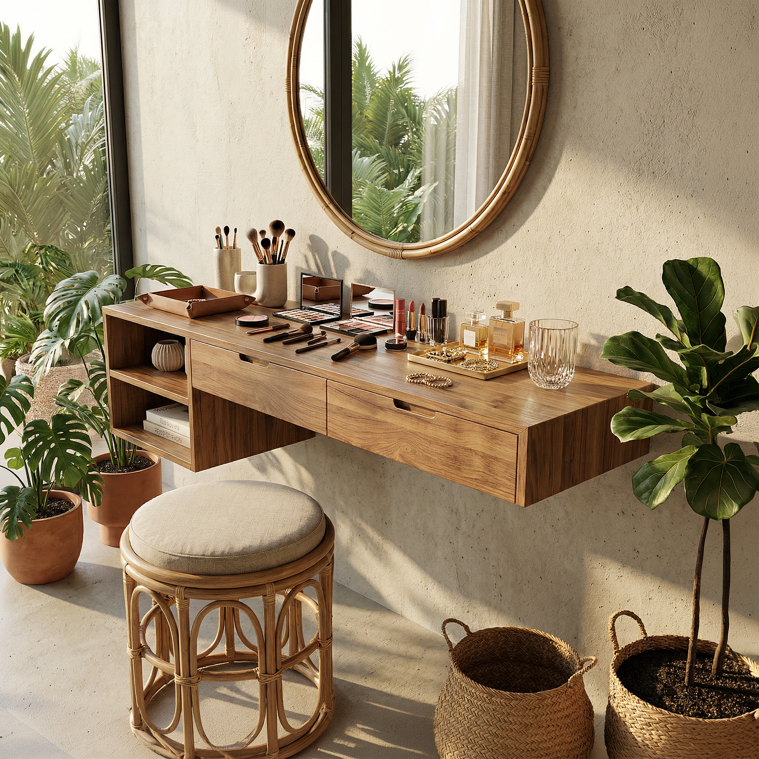 Organic Vanity Table Dressing Room Makeup Area Personal Space SILDTTRMV017