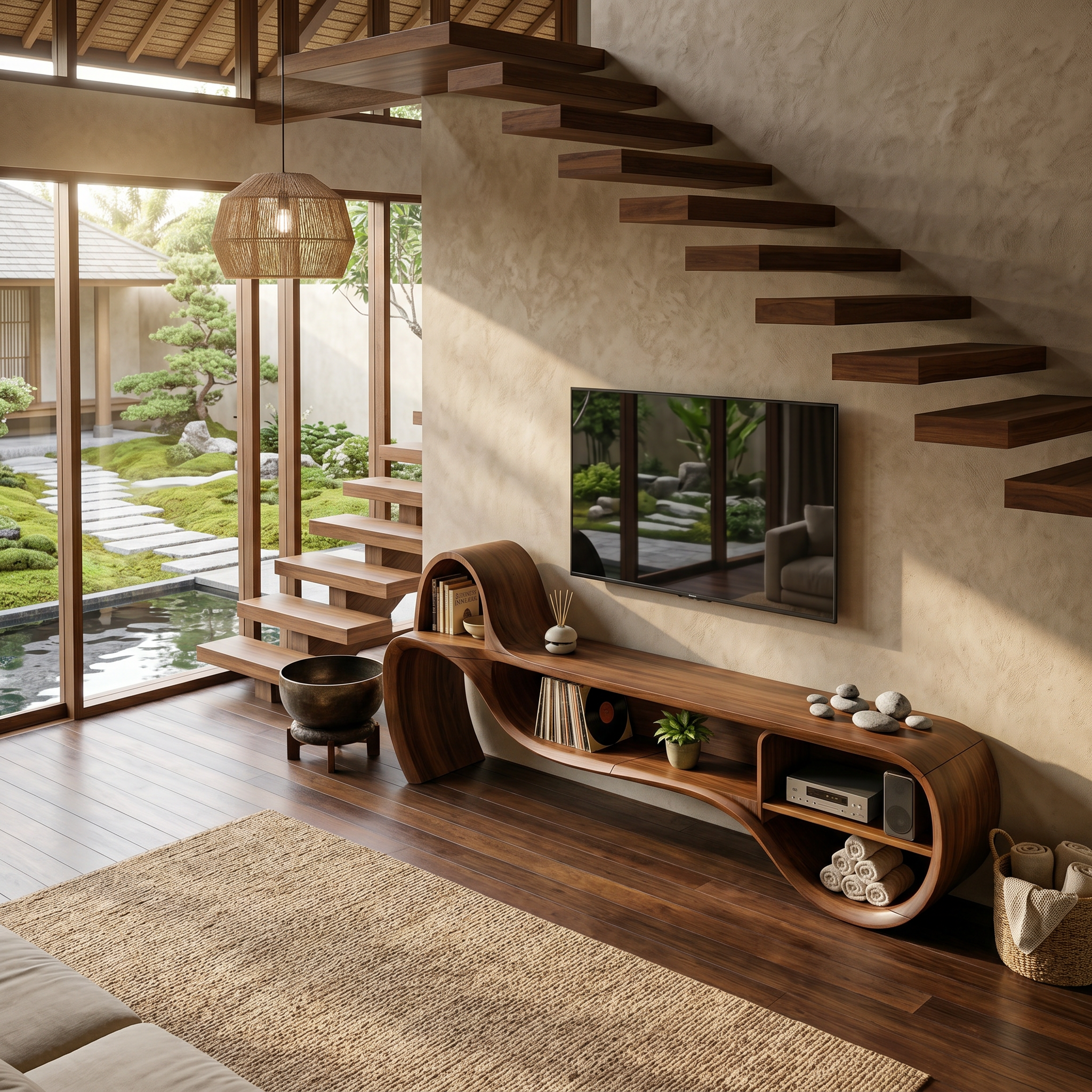 Modern Floating TV Console For Family Lounge Interior SILDTTNTVC152