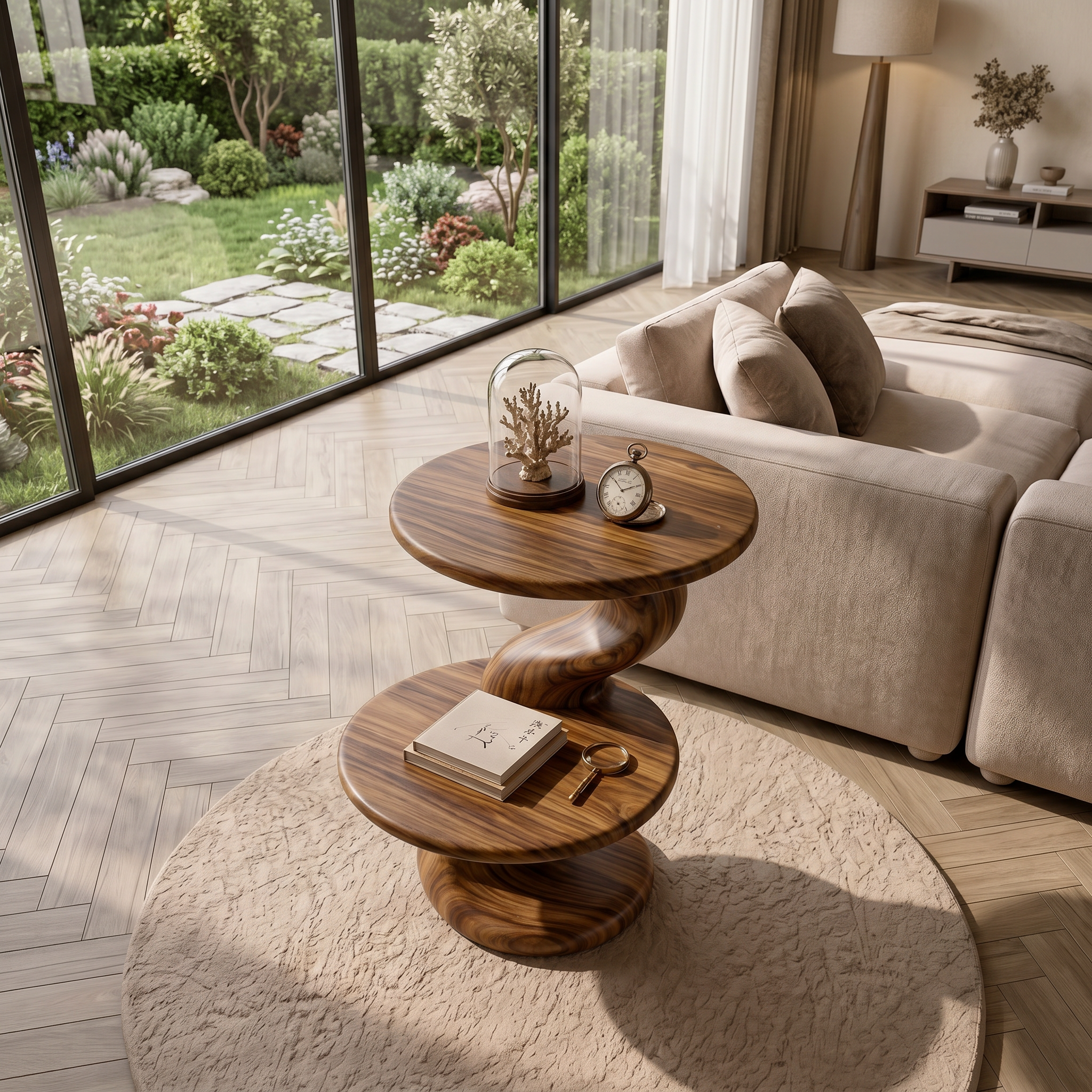 Contemporary Two Tier Side Table Modern Lounge SILDTTRSTA017