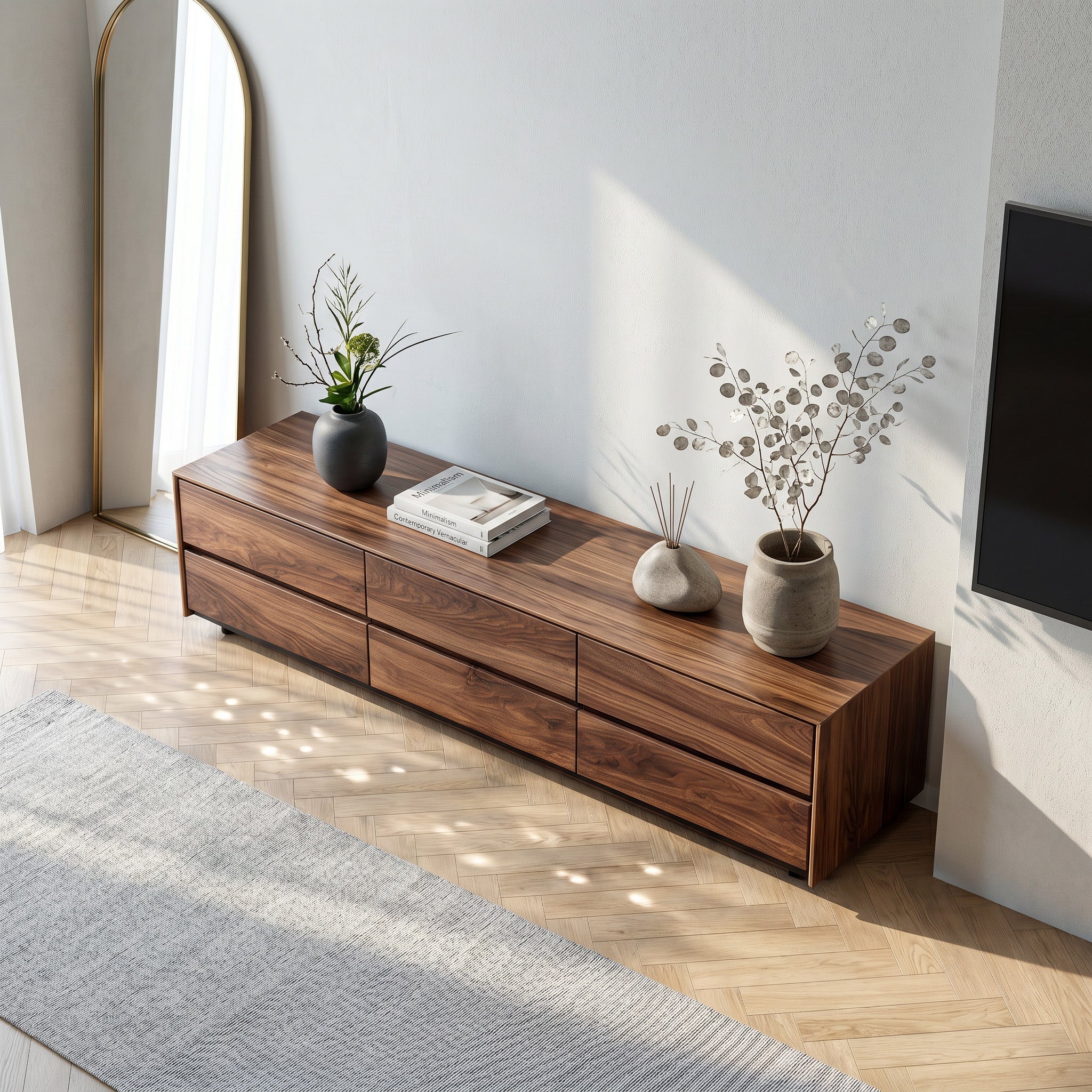 Modern Natural Wood Sideboard For Contemporary Living Room RTTHHNSD038