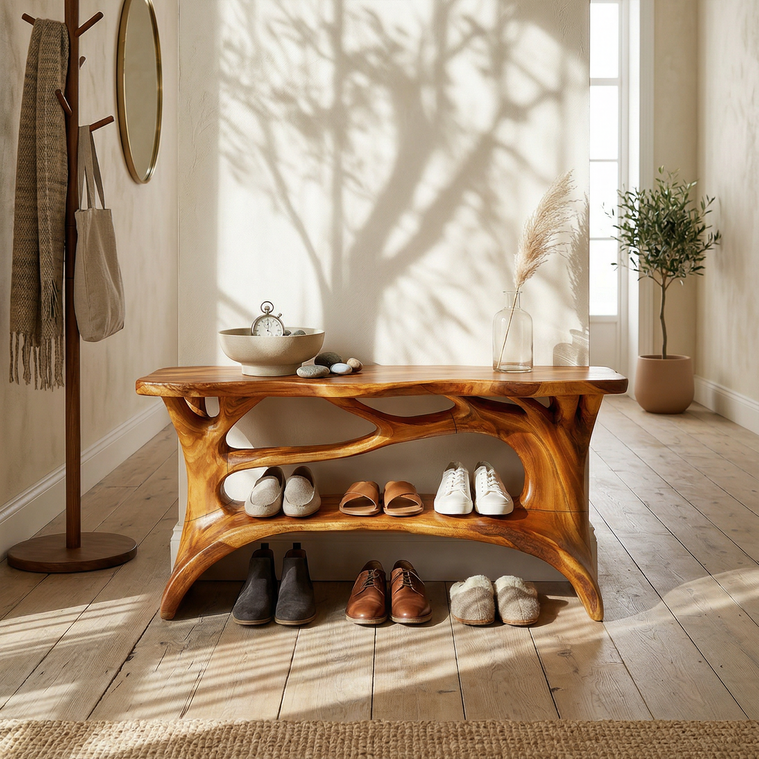 Minimalist Shoe Rack Shelf For Mudroom Storage Niche Display SILDTTRSHB004