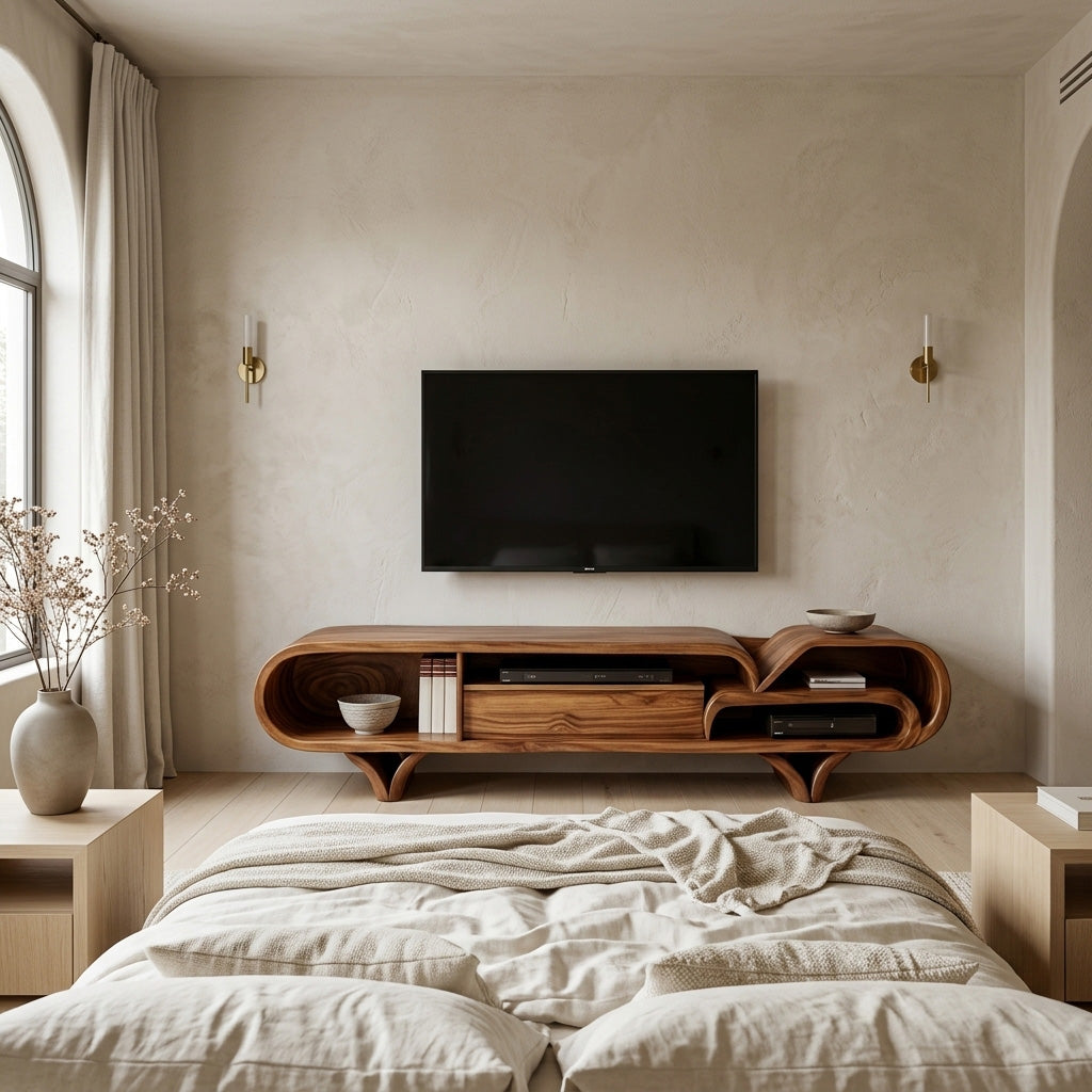 Mediterranean Modern Wooden TV Stand For Living Room RTTHHNTVC110