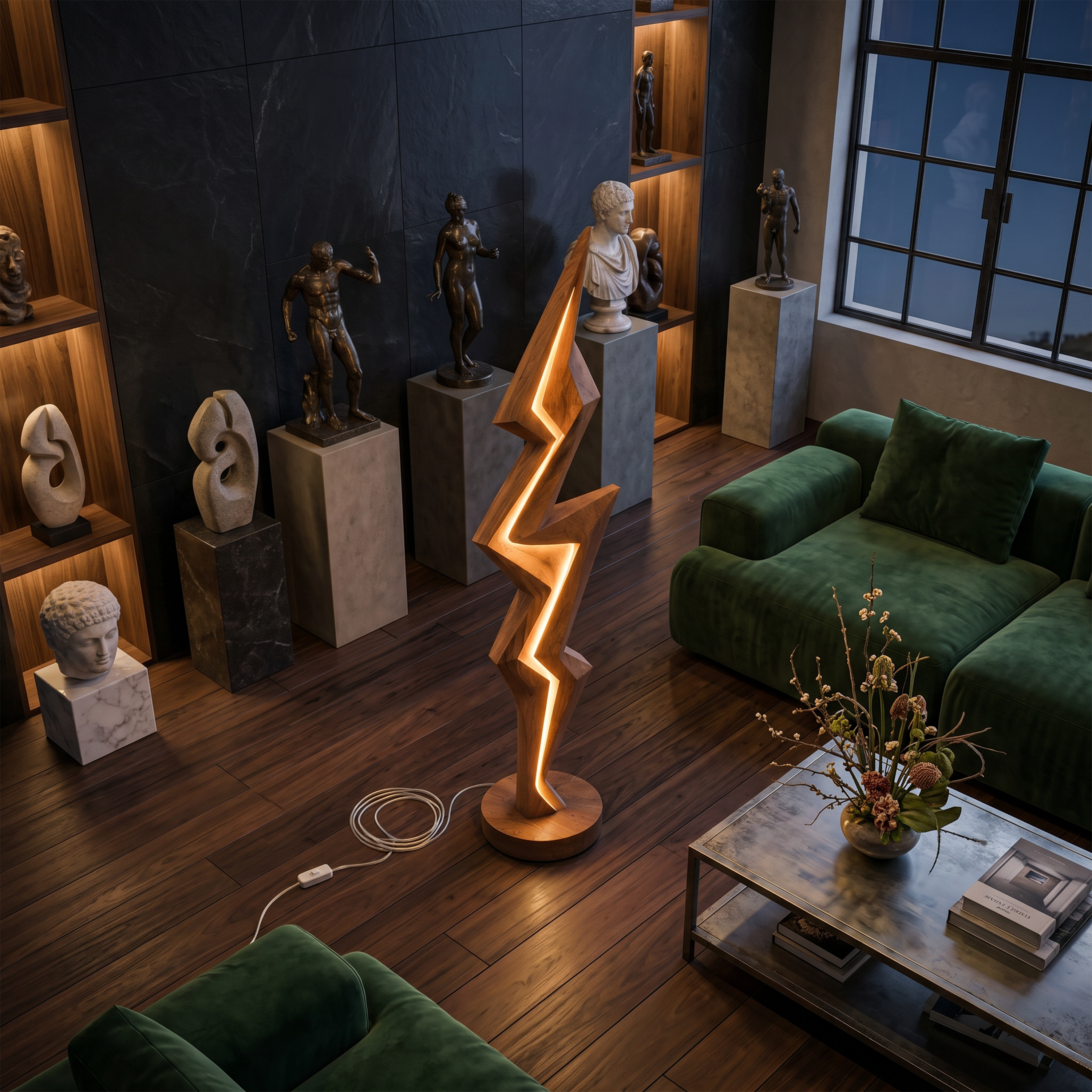 Minimalist Lightning Bolt Lamp For Modern Interior SILDTTNLAM040