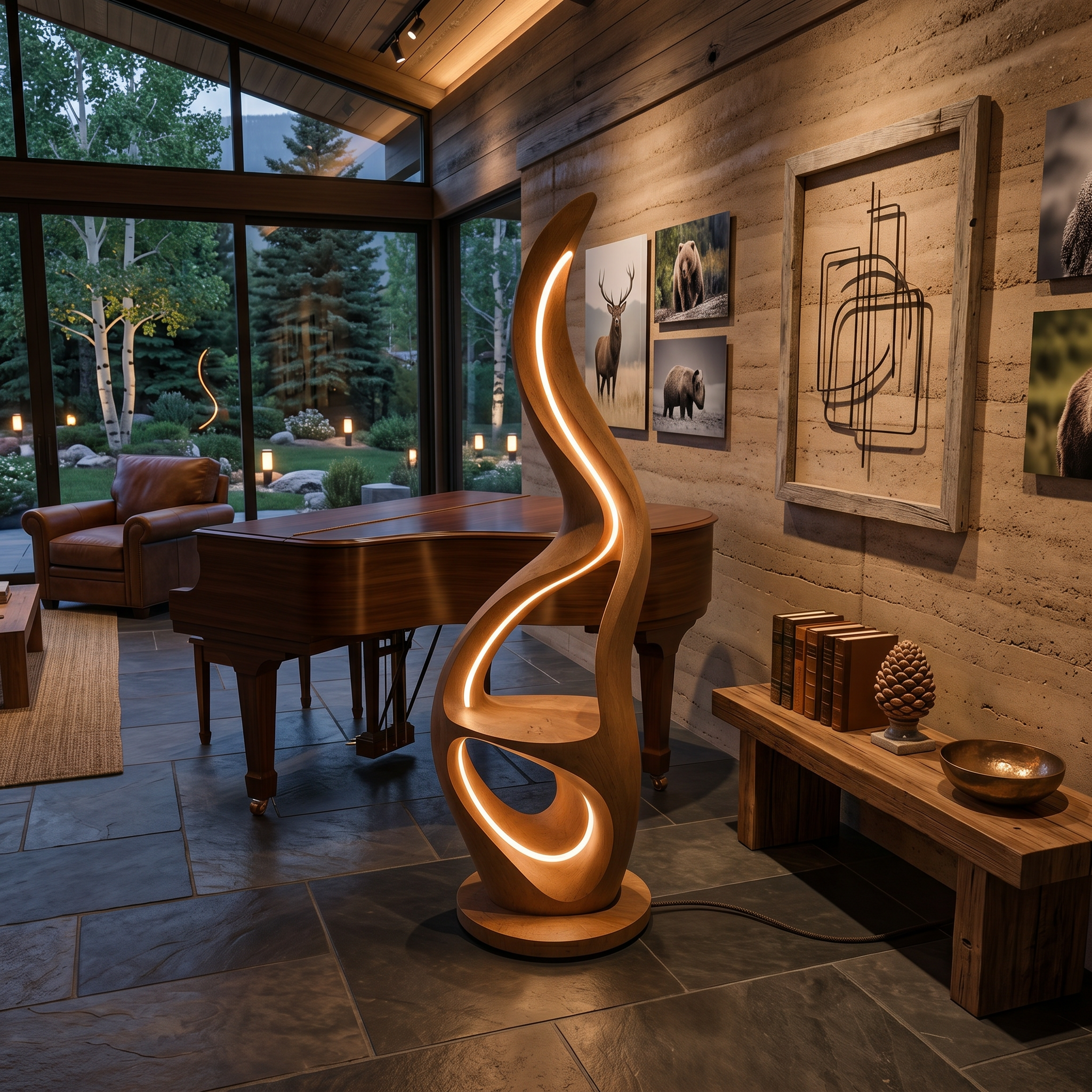 Contemporary Ring Lamp With Table For Lounge SILDTTNLAM020