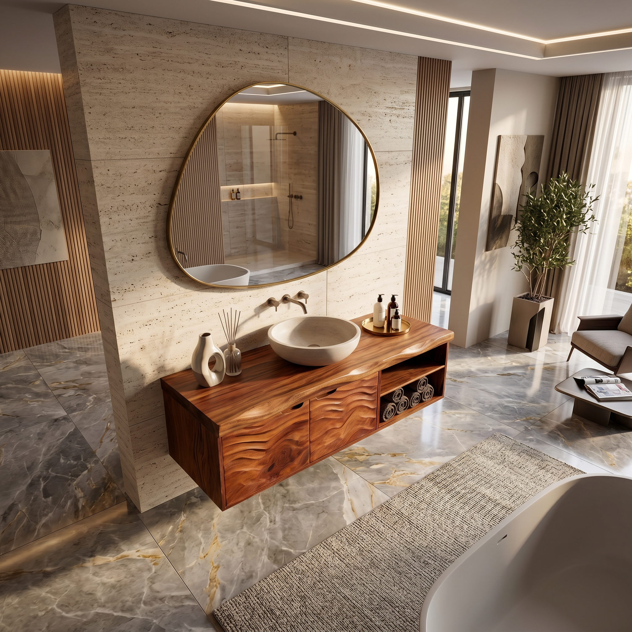 Contemporary Bath Cabinet Elegant Master Bathroom SILDTTRBRV192