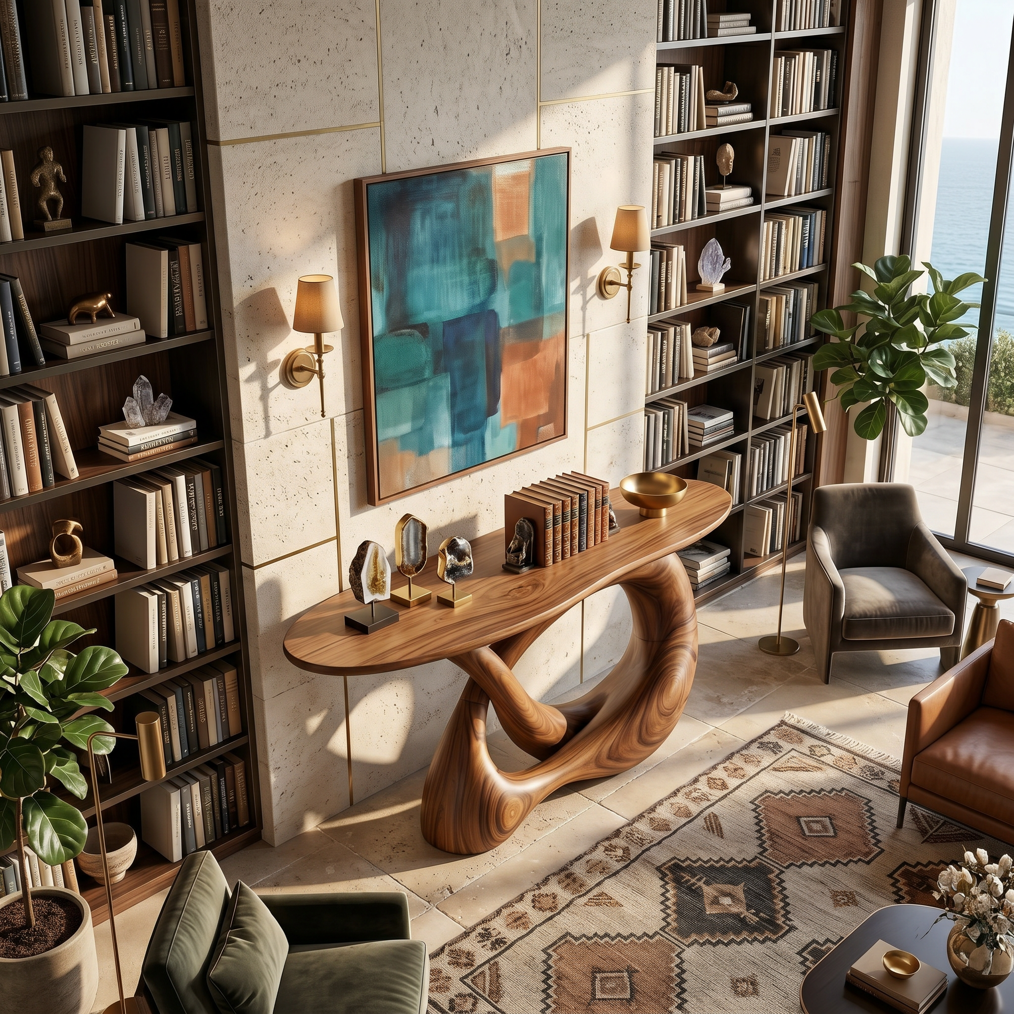 Modern Infinity Console Table Designer Interior SILDTTRCS078
