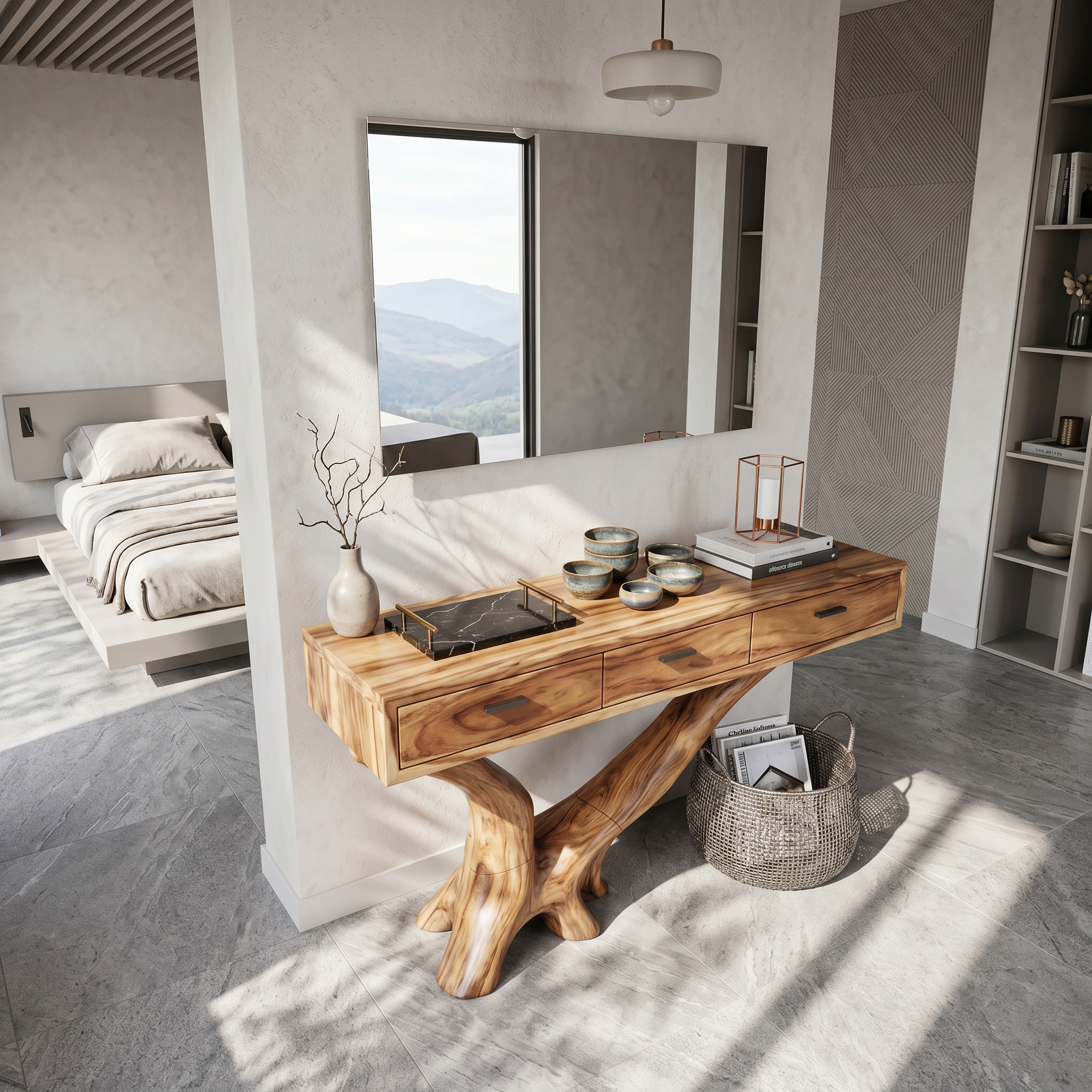 Handcrafted Live Edge Entryway Table For Living Room Modern Farmhouse SILDTTRCS020