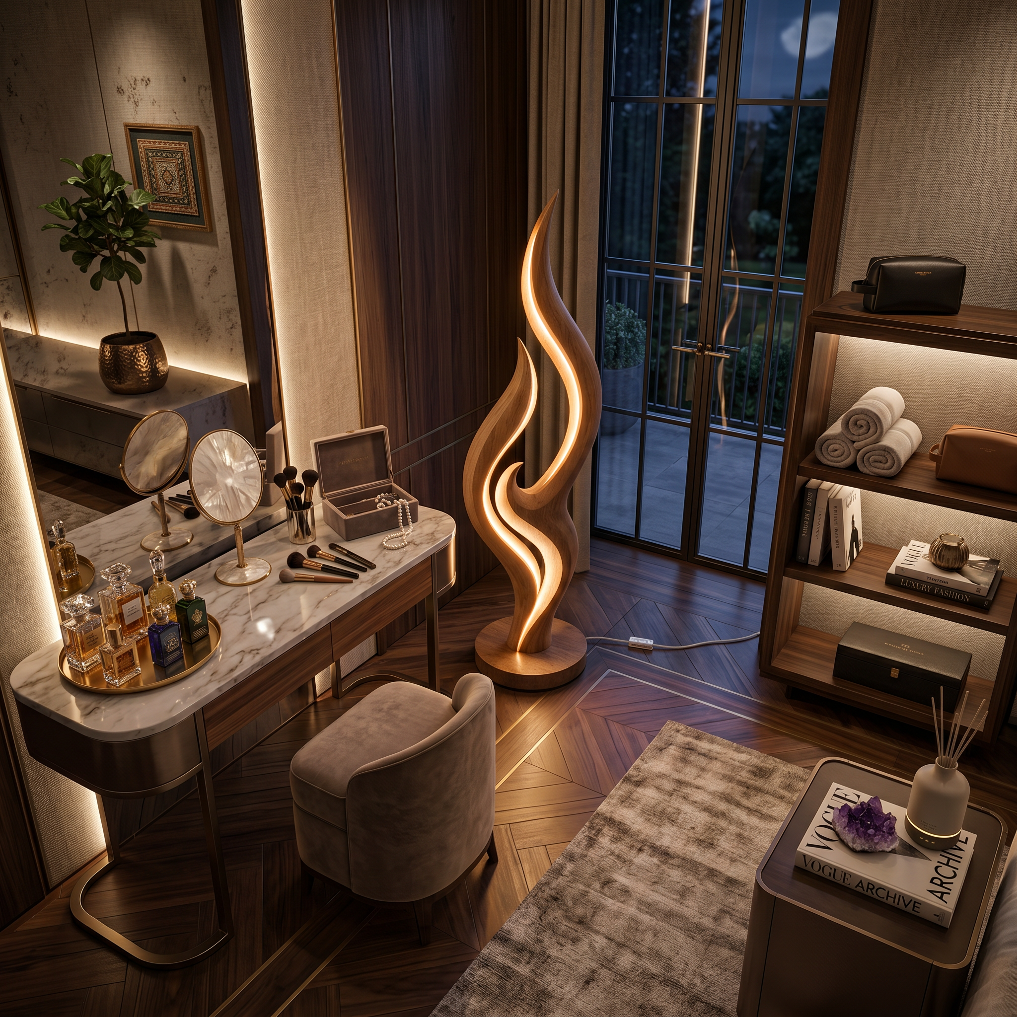 Contemporary Double Wave Lamp For Lounge Area SILDTTNLAM038