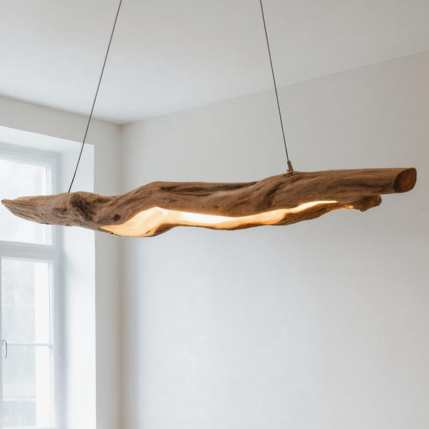 Live Edge Ceiling Light Pendant For Organic Modern Or Minimalist Interiors SITHHNLAM005