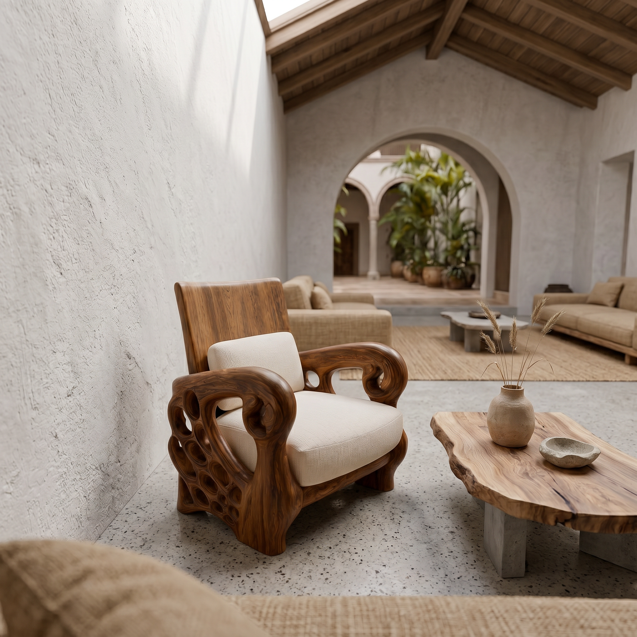 Nature Inspired Lounge Chair For Living Room And Reading Nook SINLSAAC013