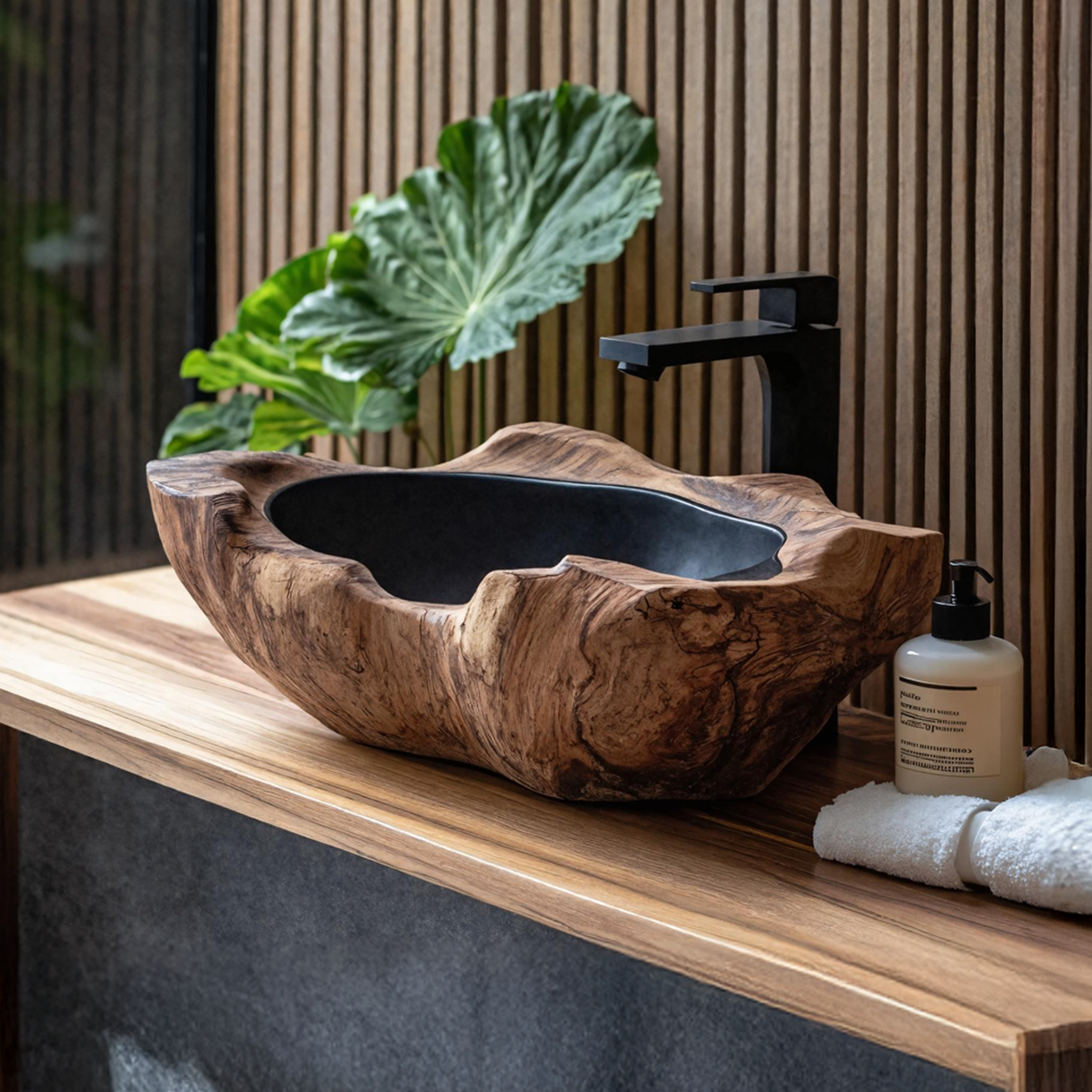 Farmhouse Wooden Vessel Sink For Cozy Bathroom Decor SILDTTNVS008