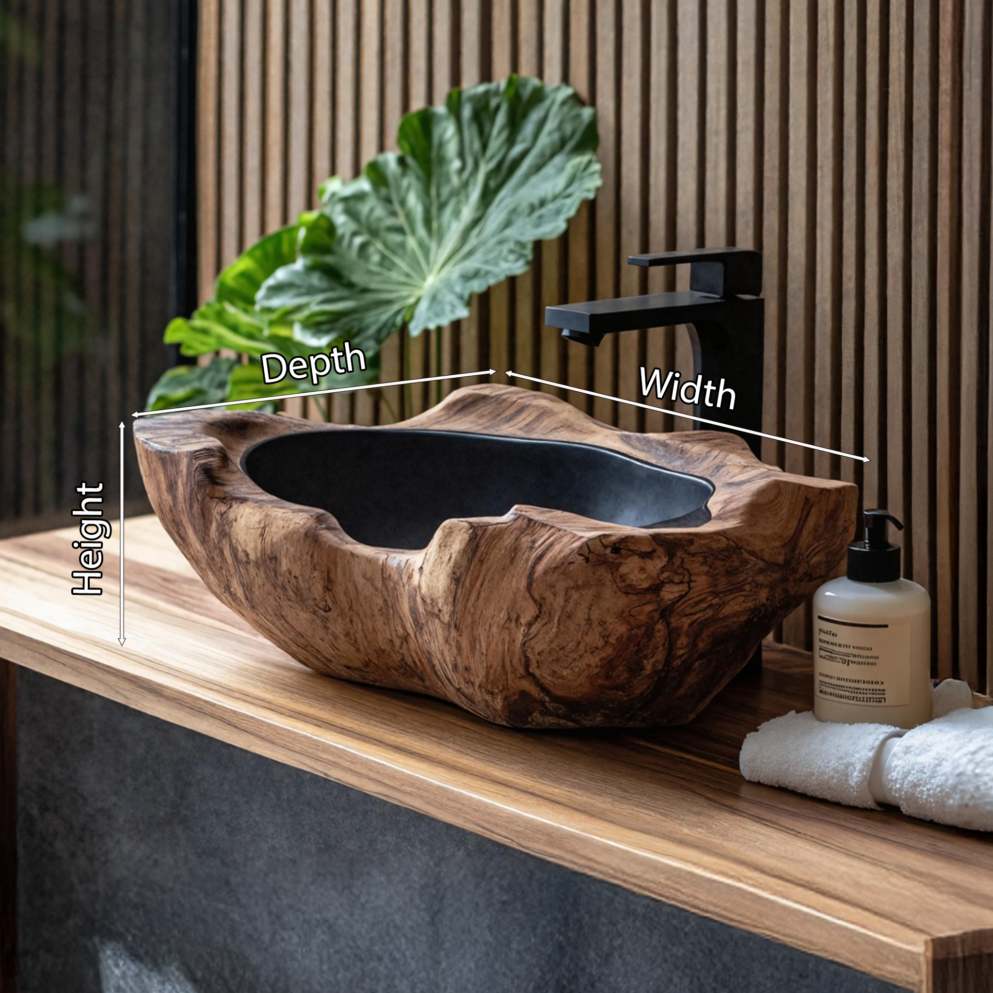 Farmhouse Wooden Vessel Sink For Cozy Bathroom Decor SILDTTNVS008