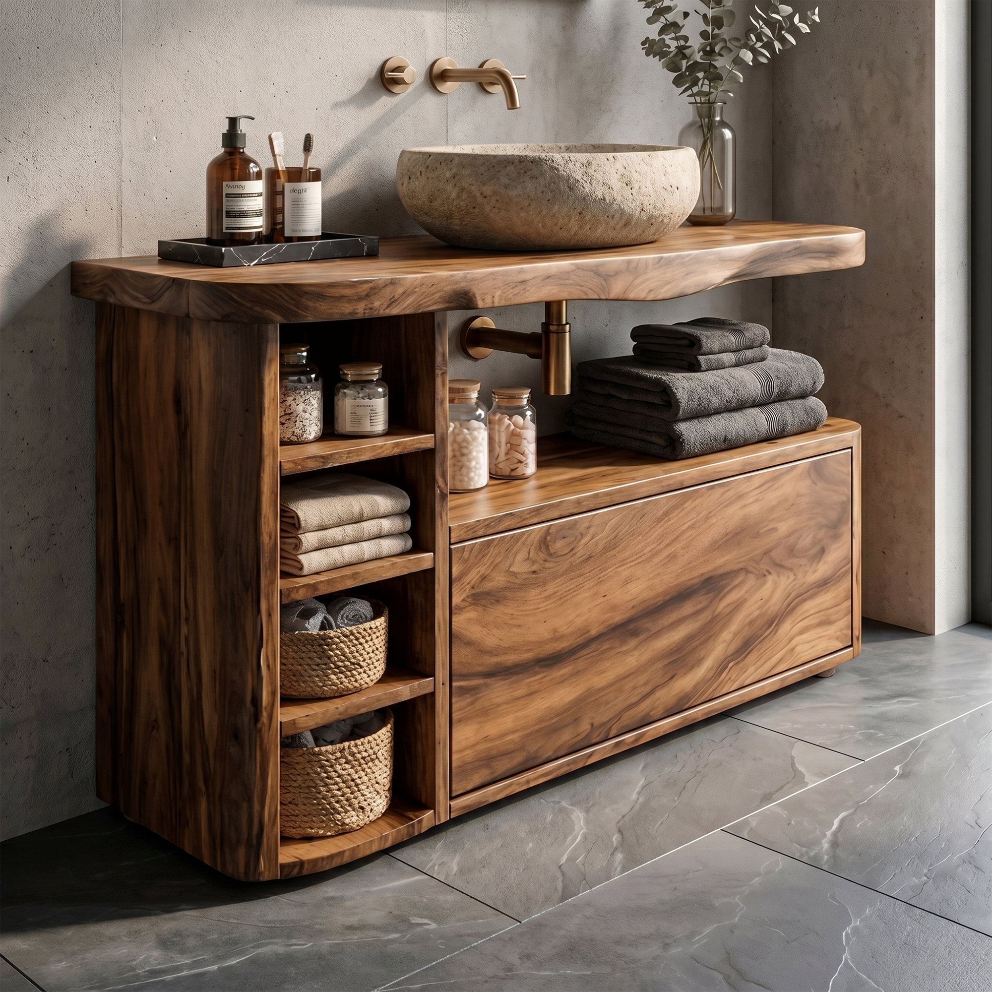 Contemporary Bathroom Vanity For Bathroom And Powder Room SINLKIBRV298