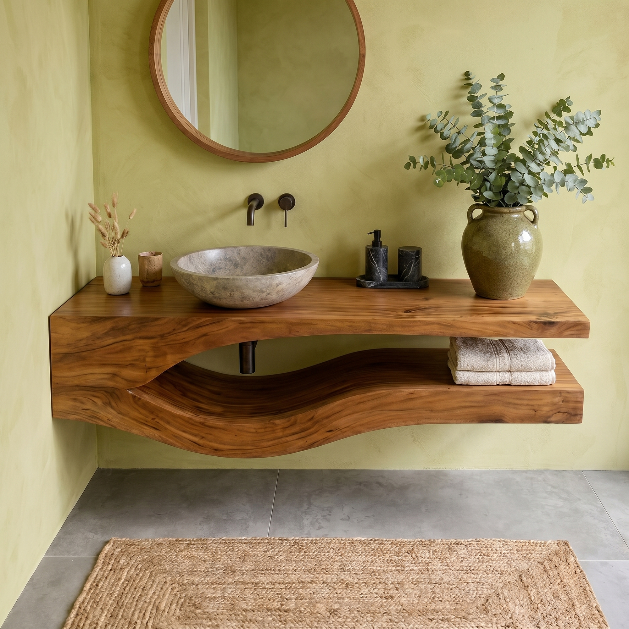 Modern Floating Bathroom Vanity For Bathroom And Powder Room SINLKIBRV301