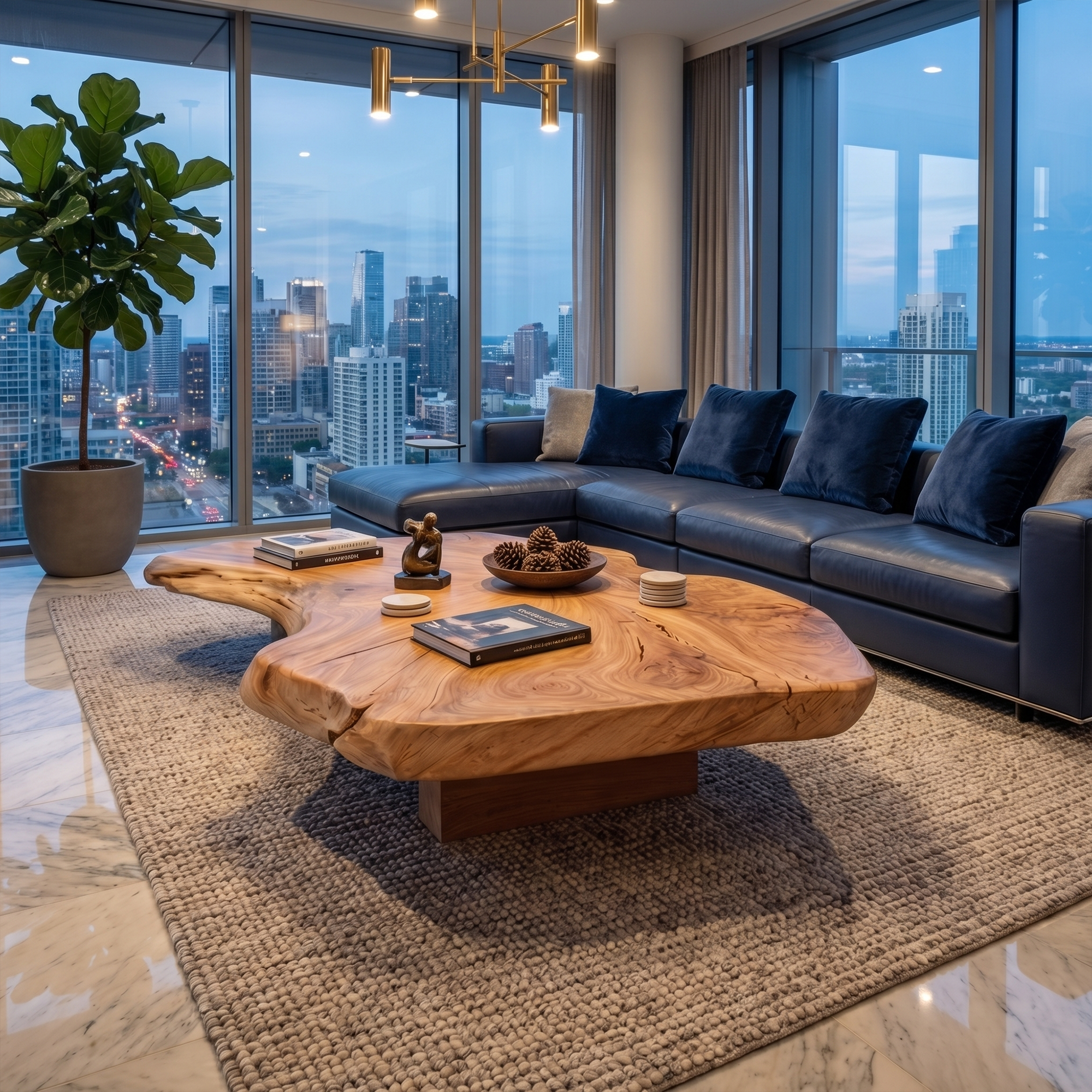 Rustic Organic Coffee Table Living Room Or Family Room SINLKICF133