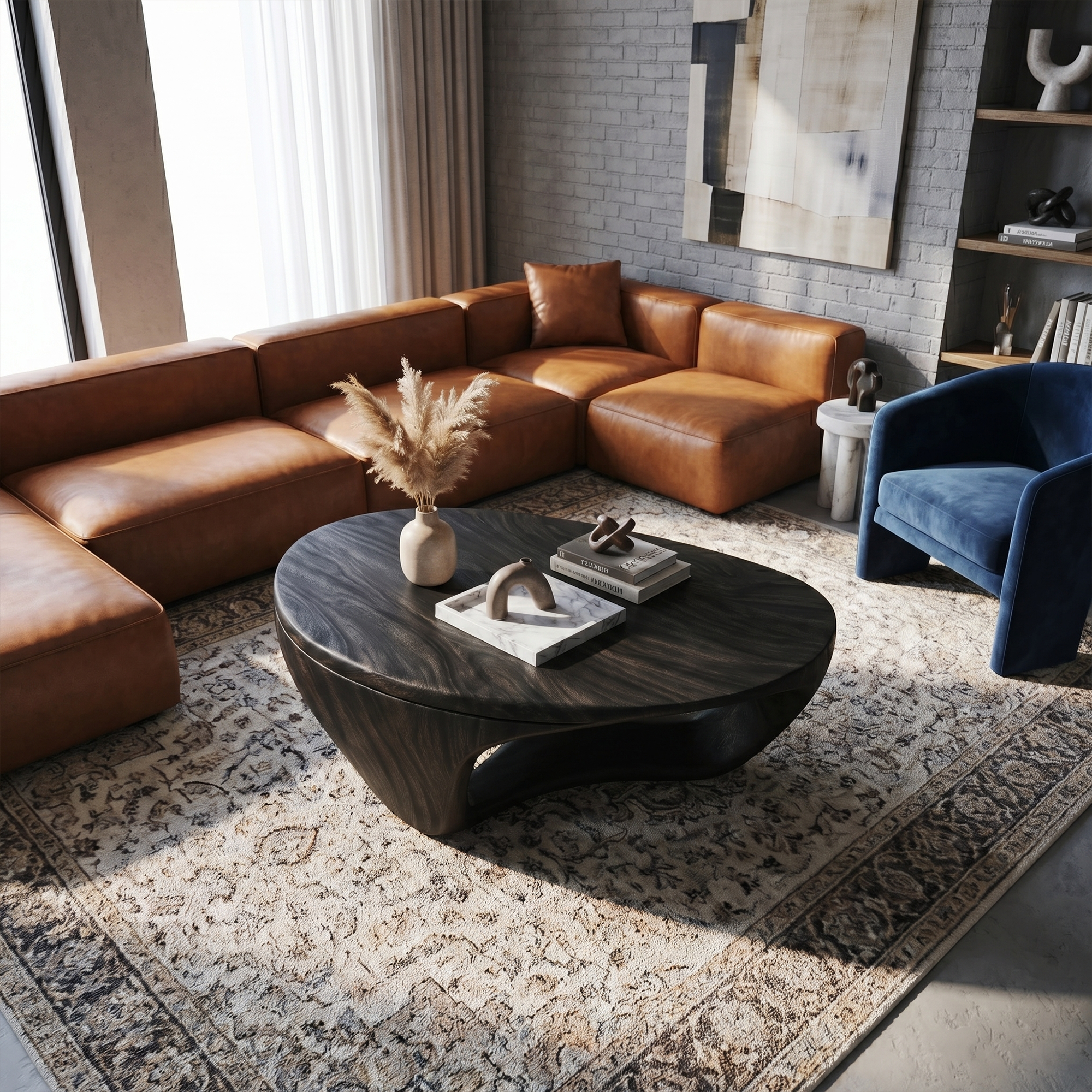 Contemporary Sculptural Coffee Table For Living Room And Lounge SINLKICF356