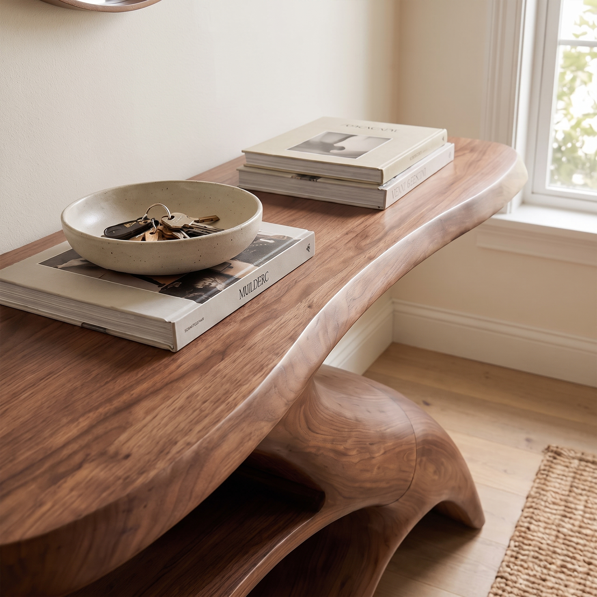 Rustic Console Table Natural Wood Entryway Living Room SINLKICS536