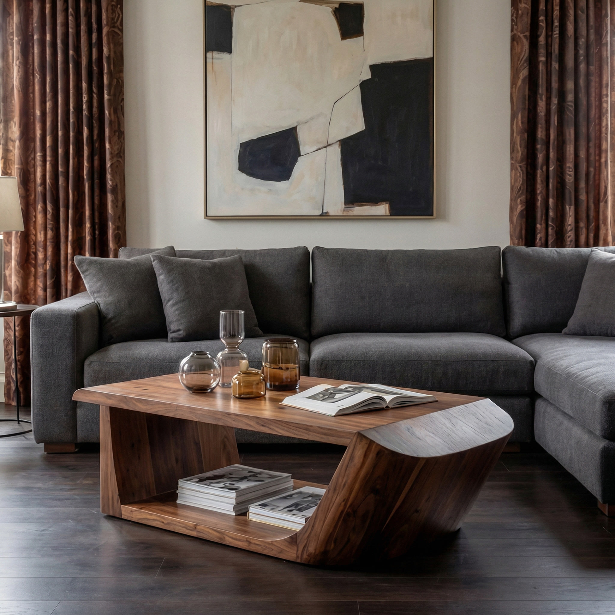 Rustic Wooden Coffee Table For Living Room And Lounge SINLKICF363