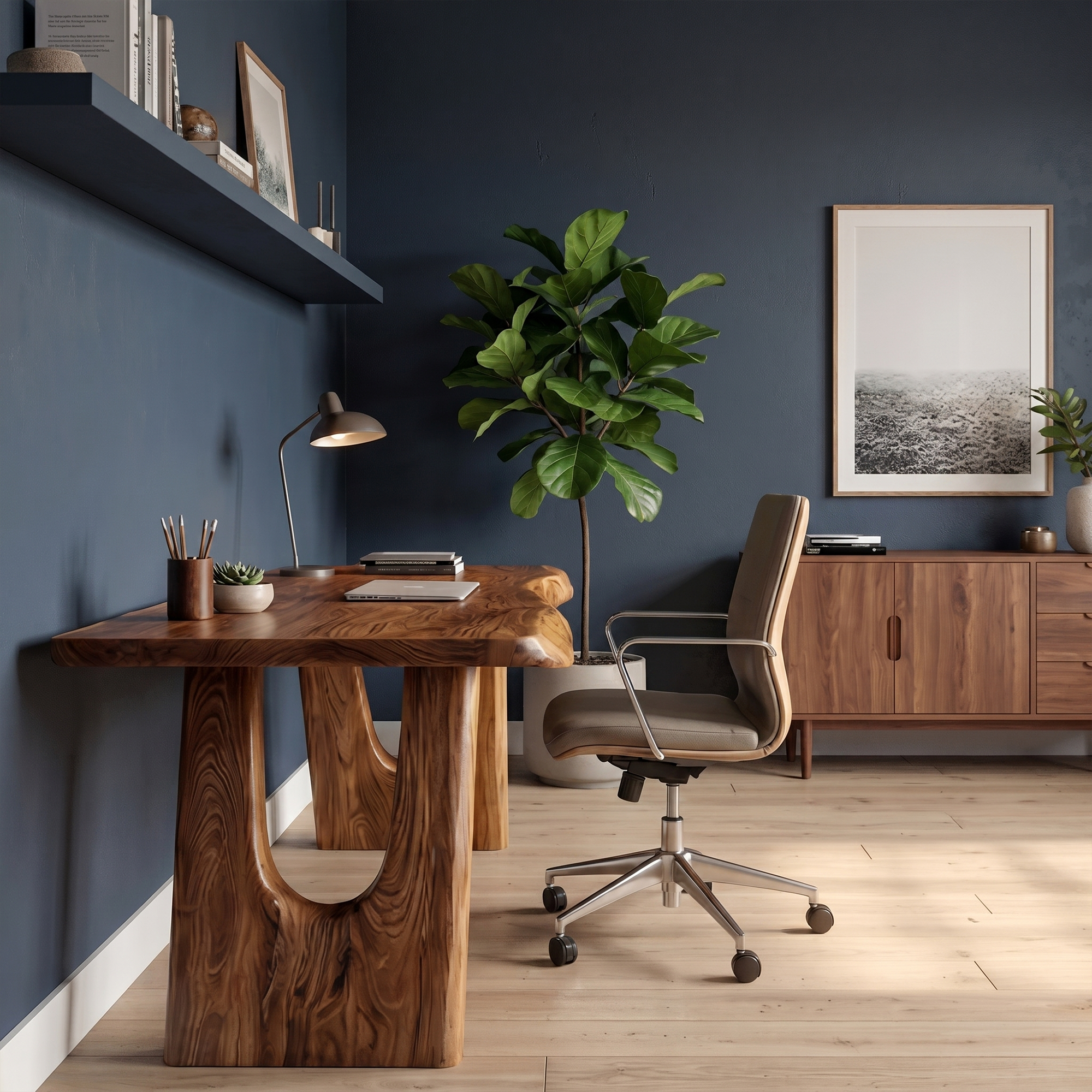 Rustic Wooden Desk For Home Office And Study Room Workspace SINLKIDK133