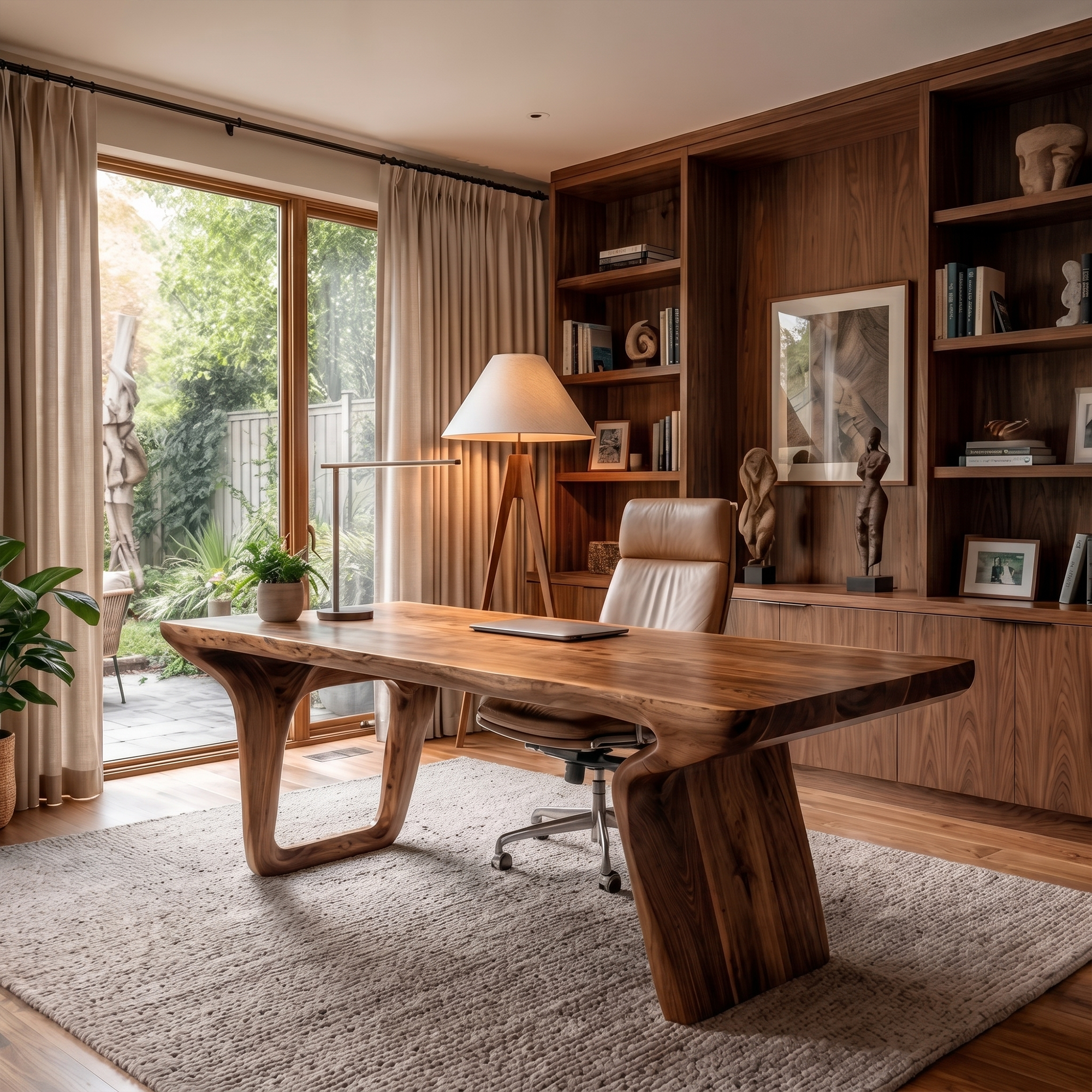 Organic Modern Desk For Home Office And Creative Workspace SINLKIDK134