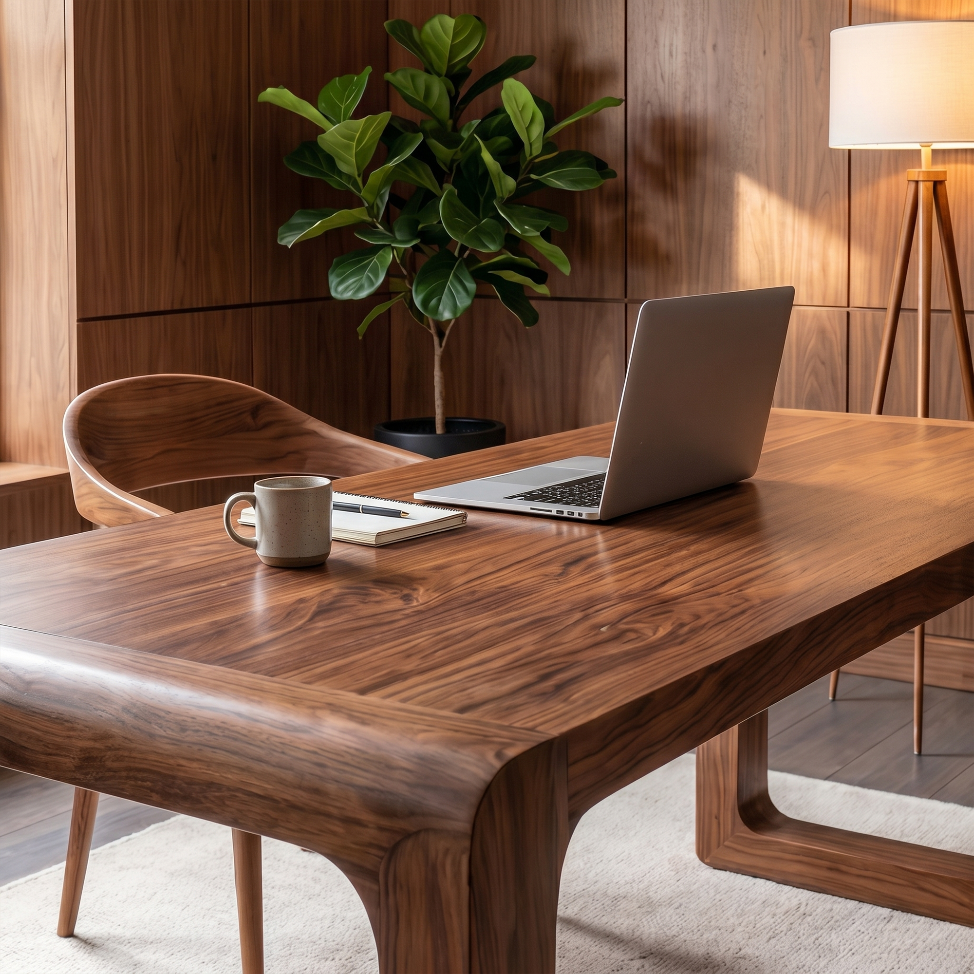 Handcrafted Wooden Desk For Home Office Productivity And Comfort SINLKIDK136