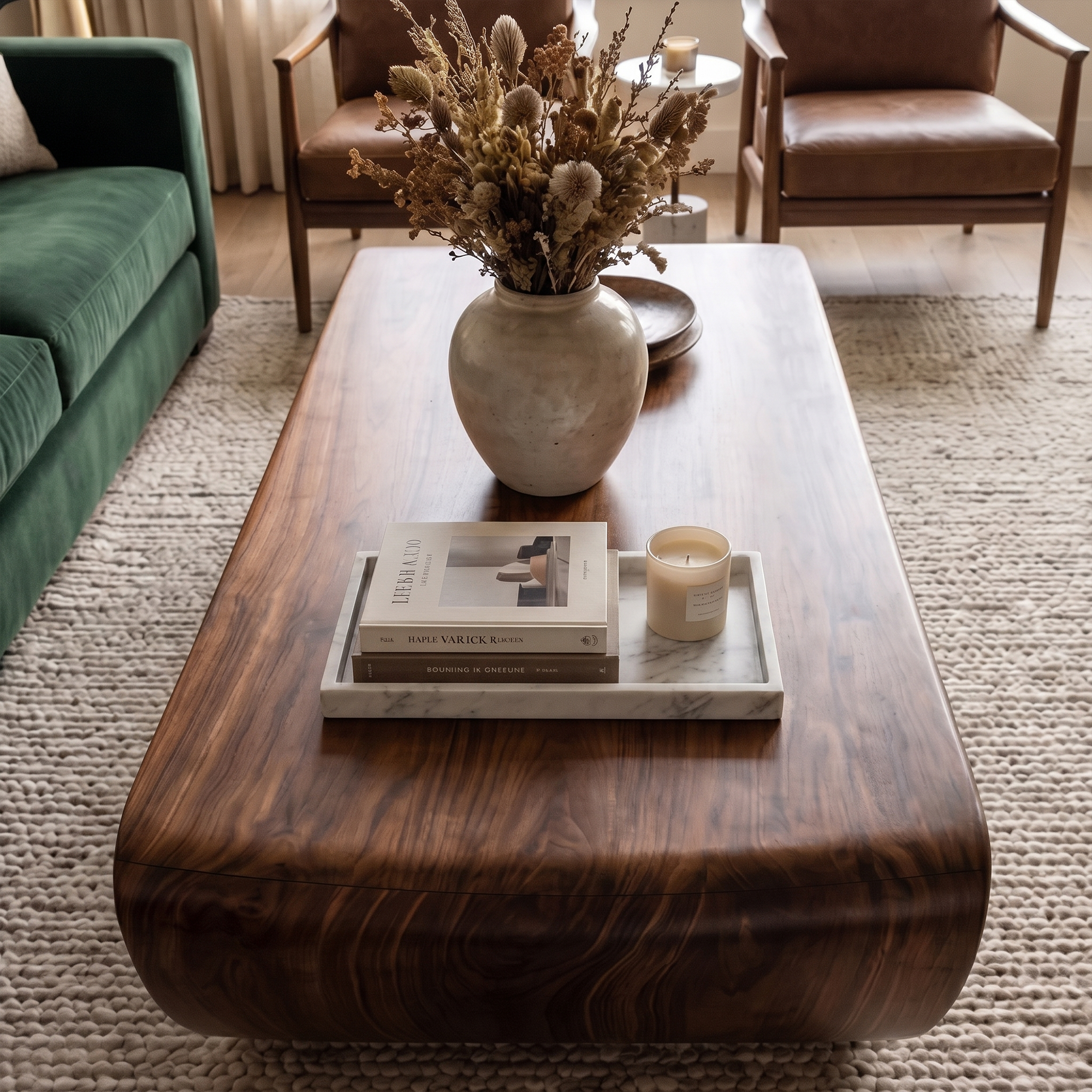 Organic Sculptural Coffee Table With Storage For Living Room And Lounge SINLKICF364