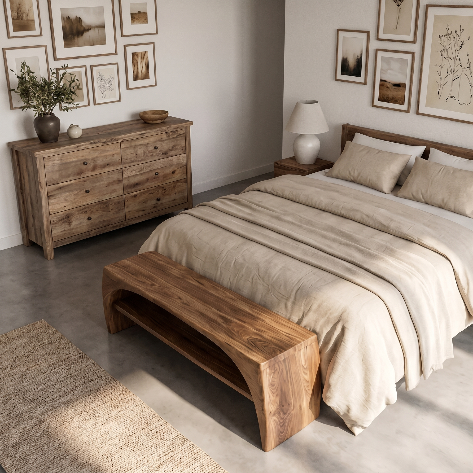 Rustic Live Edge Bench With Open Shoe Storage Shelf For Entryway SINLKIRS113