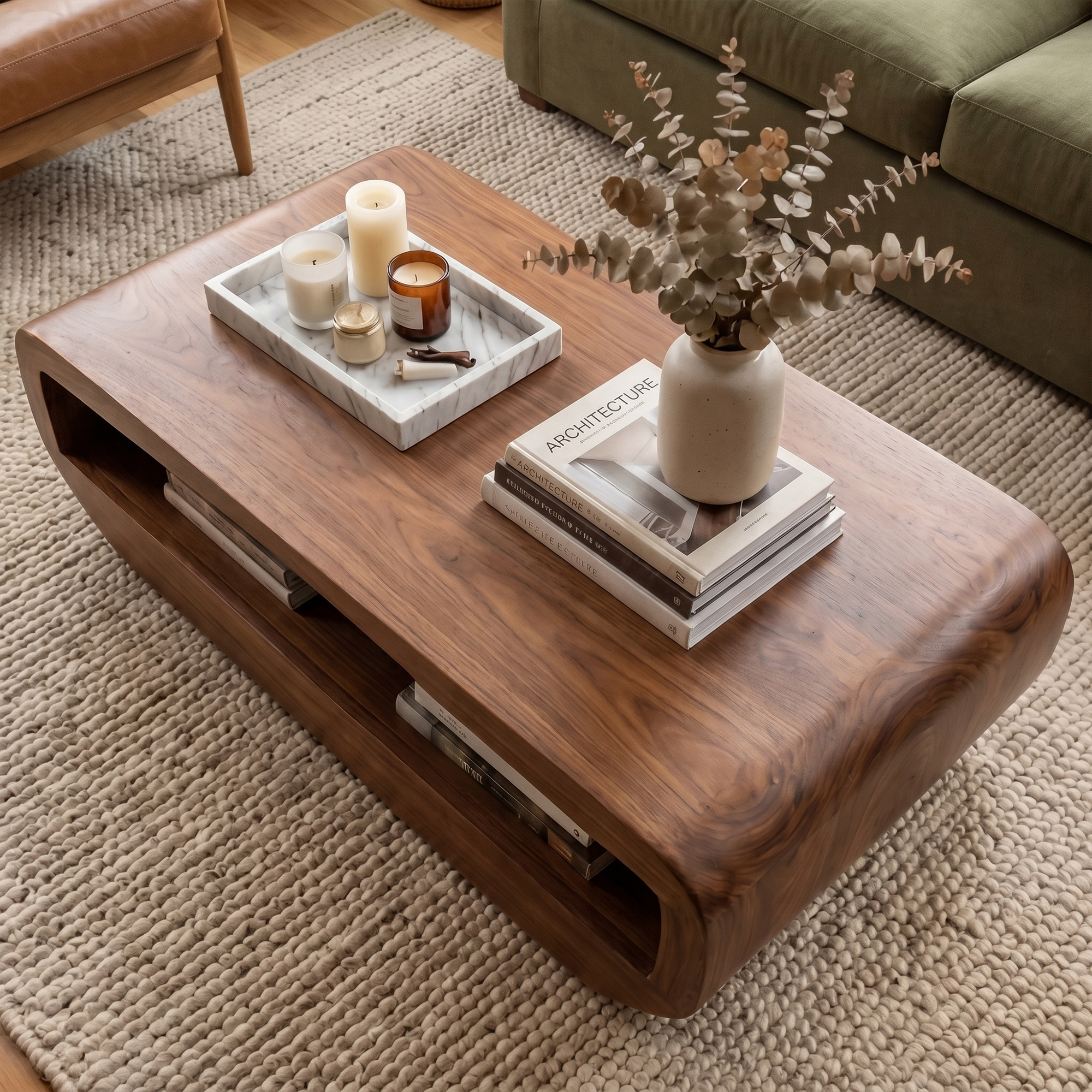 Rustic Natural Wood Coffee Table With Storage For Living Room And Lounge SINLKICF365
