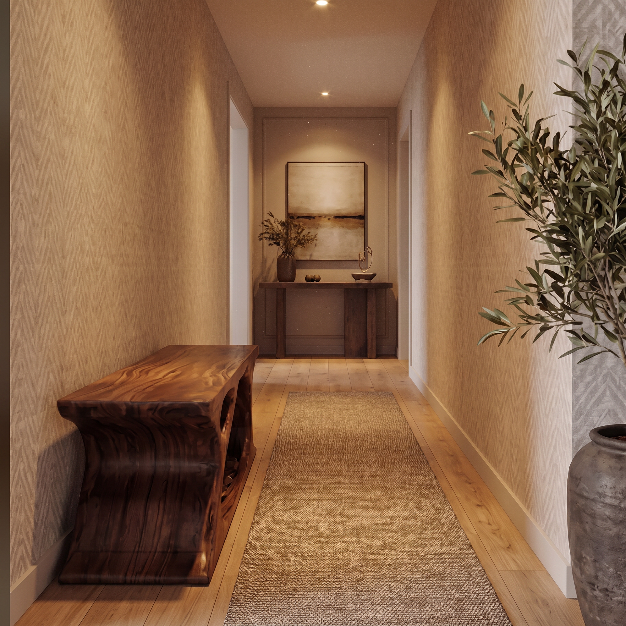 Modern Bench With Sculptural Open Base And Built In Shoe Storage For Entryway SINLKIRS117
