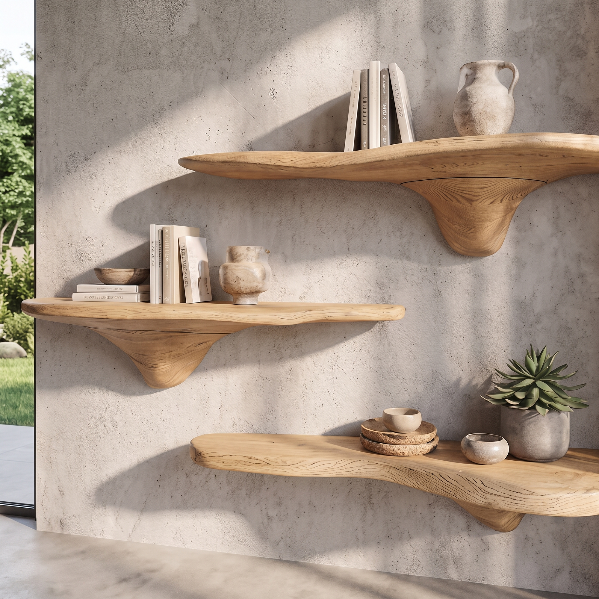 Rustic Mushroom Wall Shelf Entryway SINLKIFL141