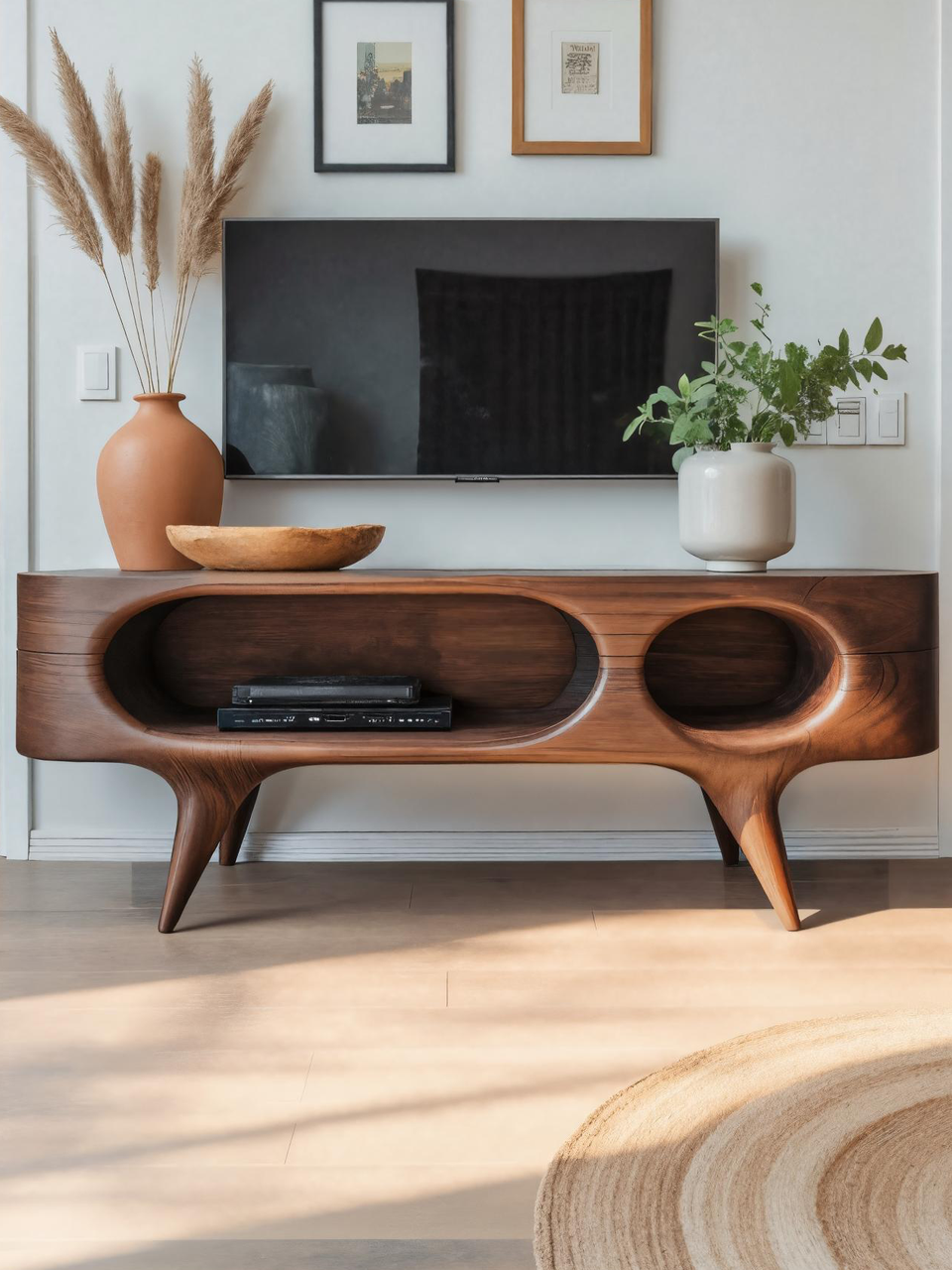 Mid Century Oval TV Stand For Living Room SITHTTTVC018